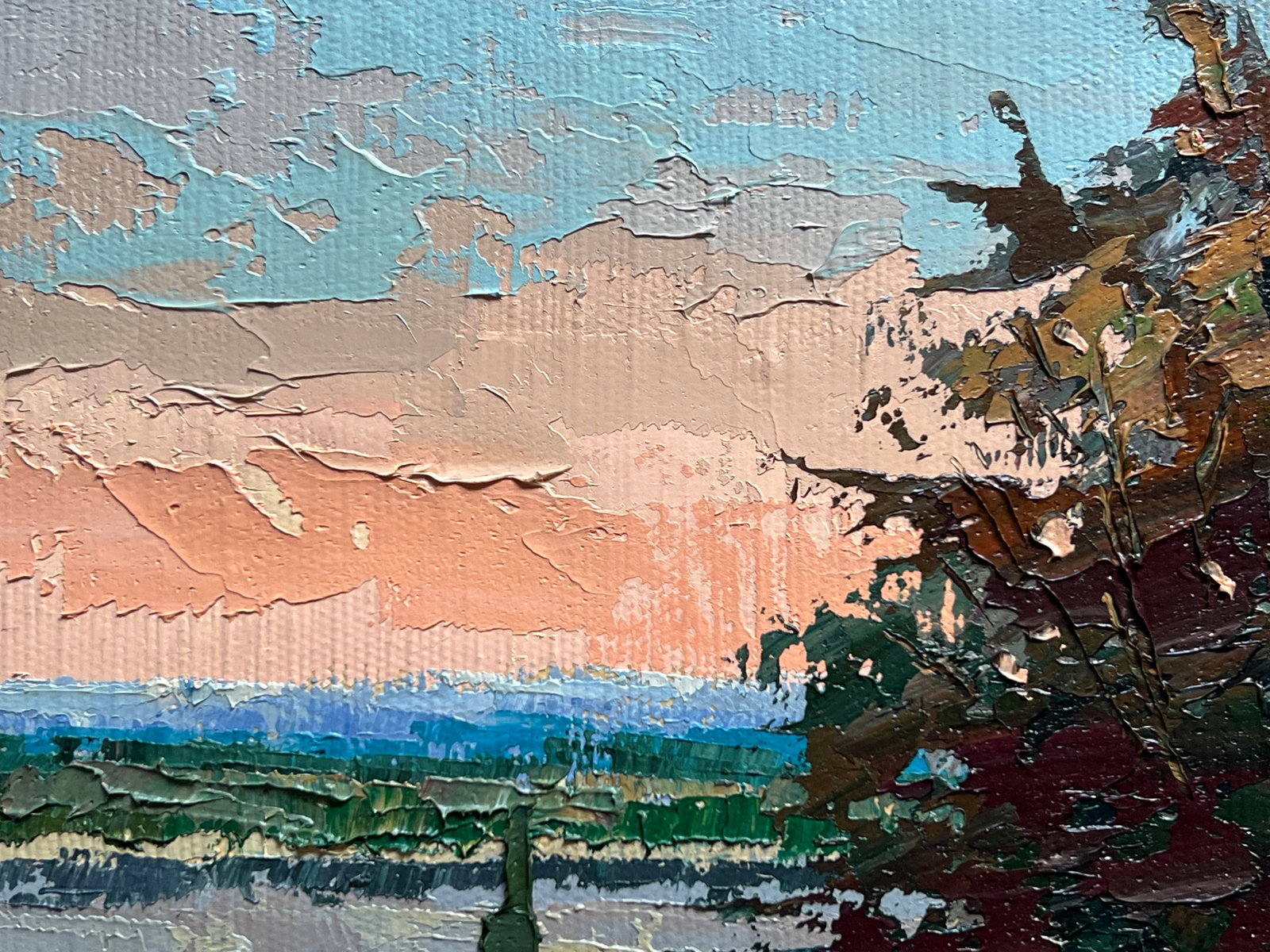 Oil painting with farme Ukrainian town K. Leonid - 5