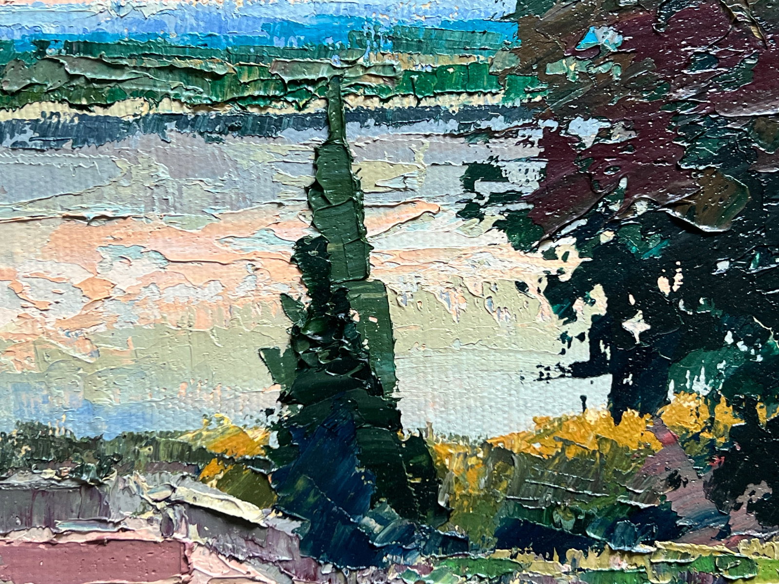 Oil painting with farme Ukrainian town K. Leonid - 6