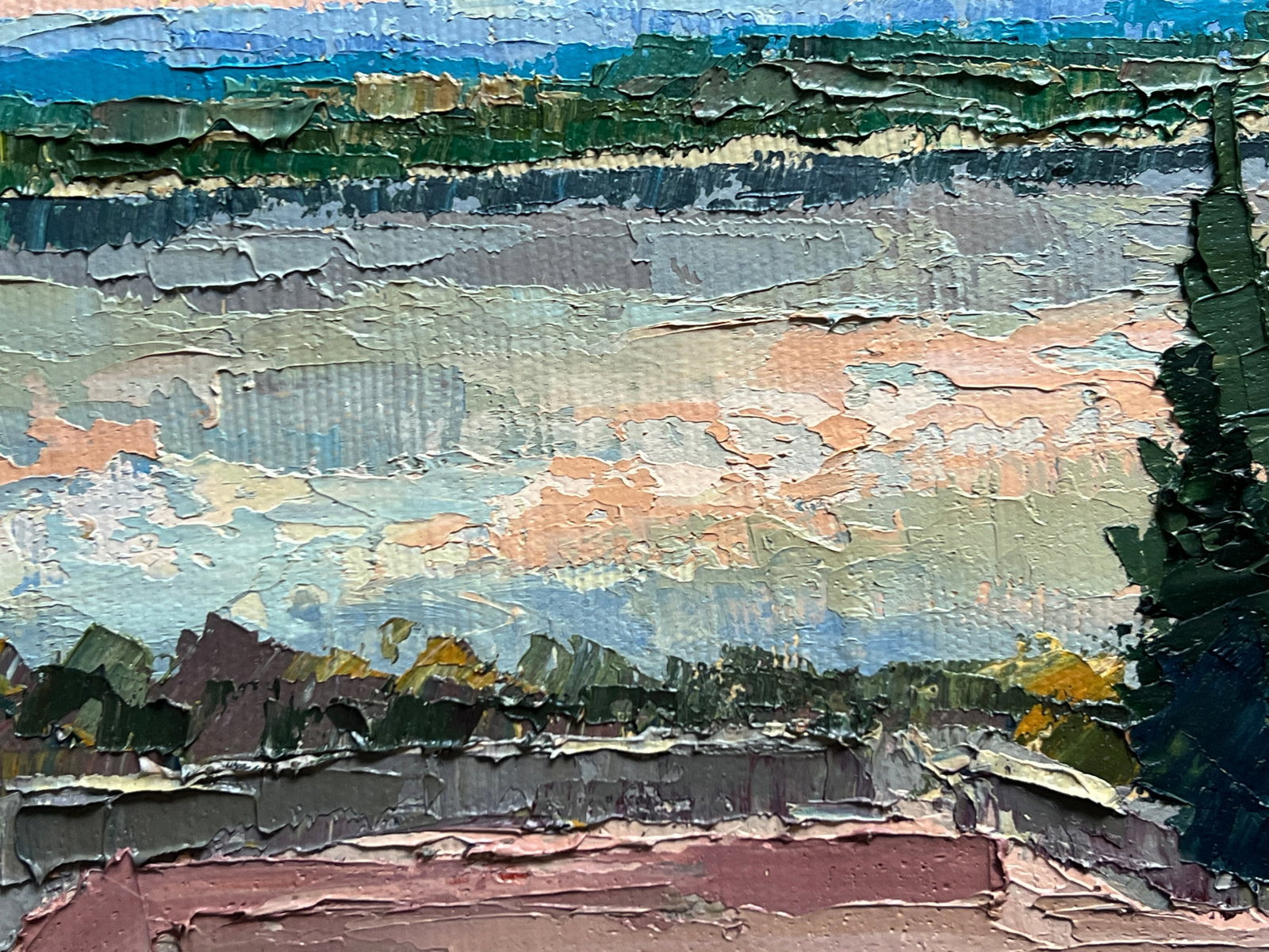 Oil painting with farme Ukrainian town K. Leonid - 7