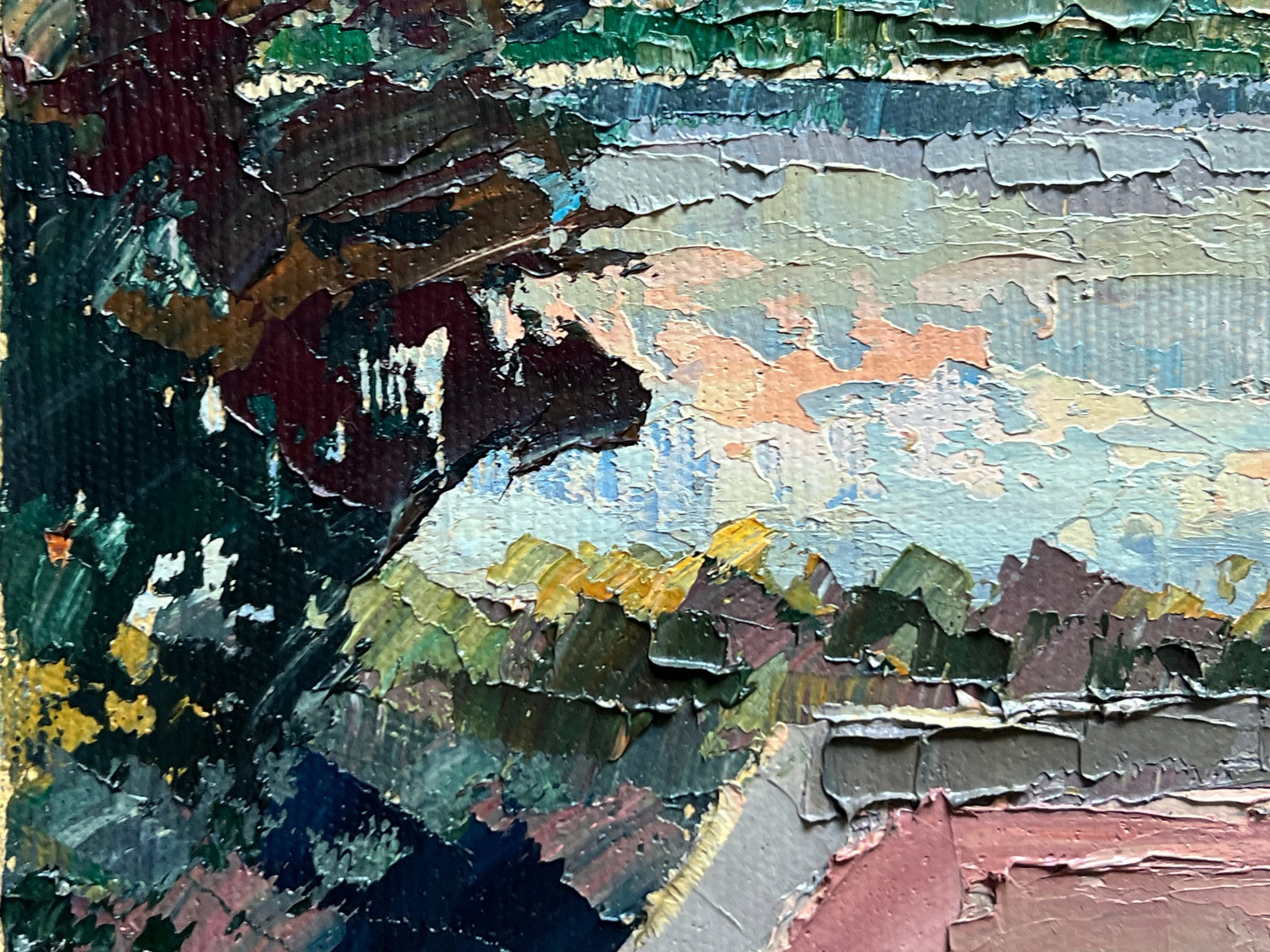 Oil painting with farme Ukrainian town K. Leonid - 8