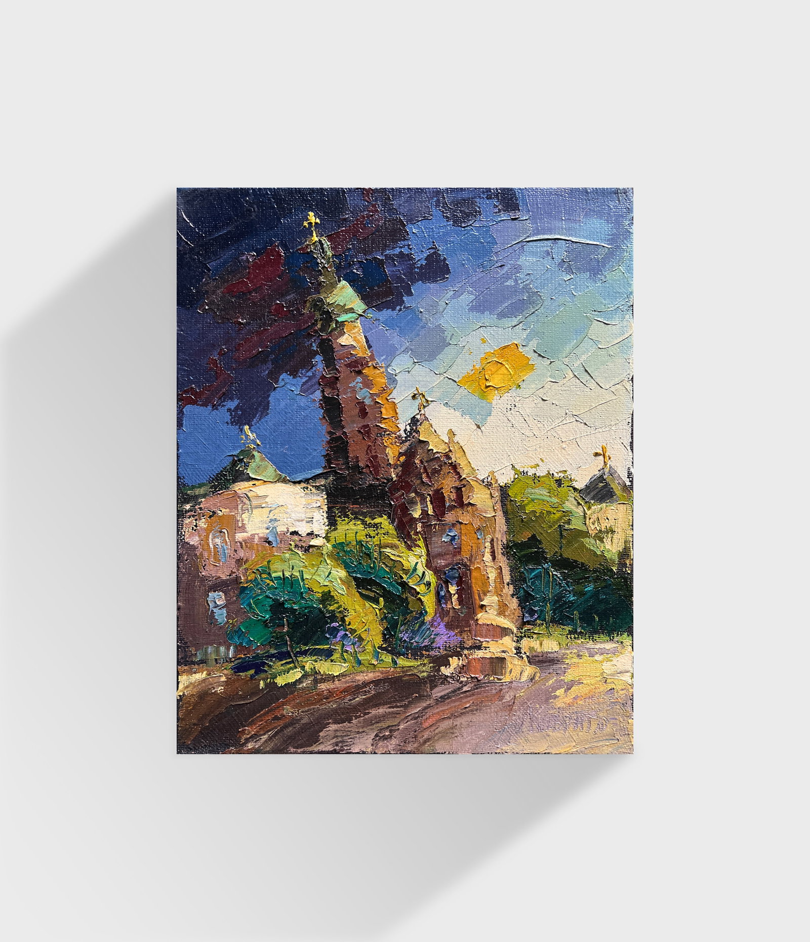 Oil painting with frame Lviv Bernardine monastery K. Leonid - 13