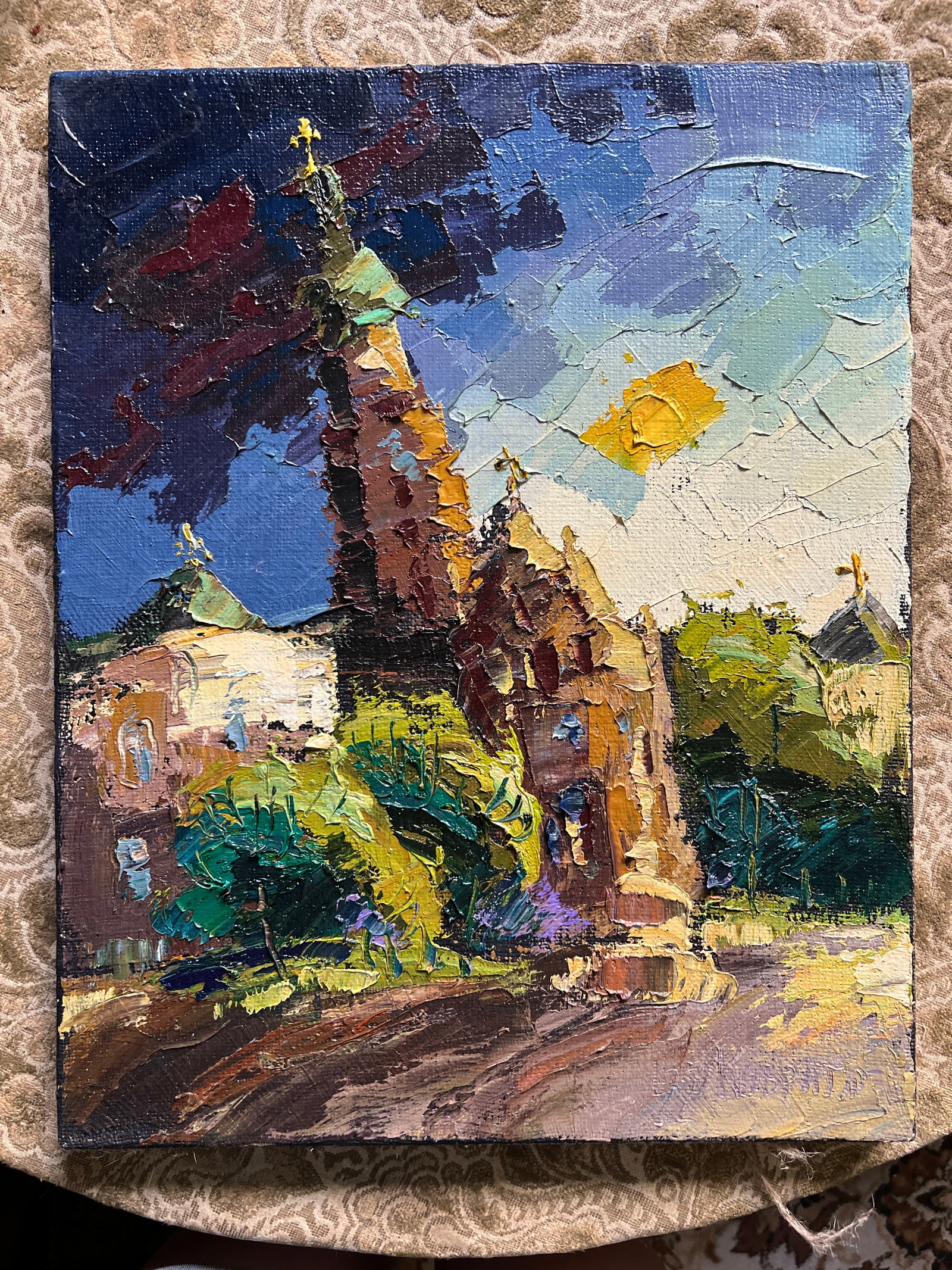 Oil painting with frame Lviv Bernardine monastery K. Leonid - 2