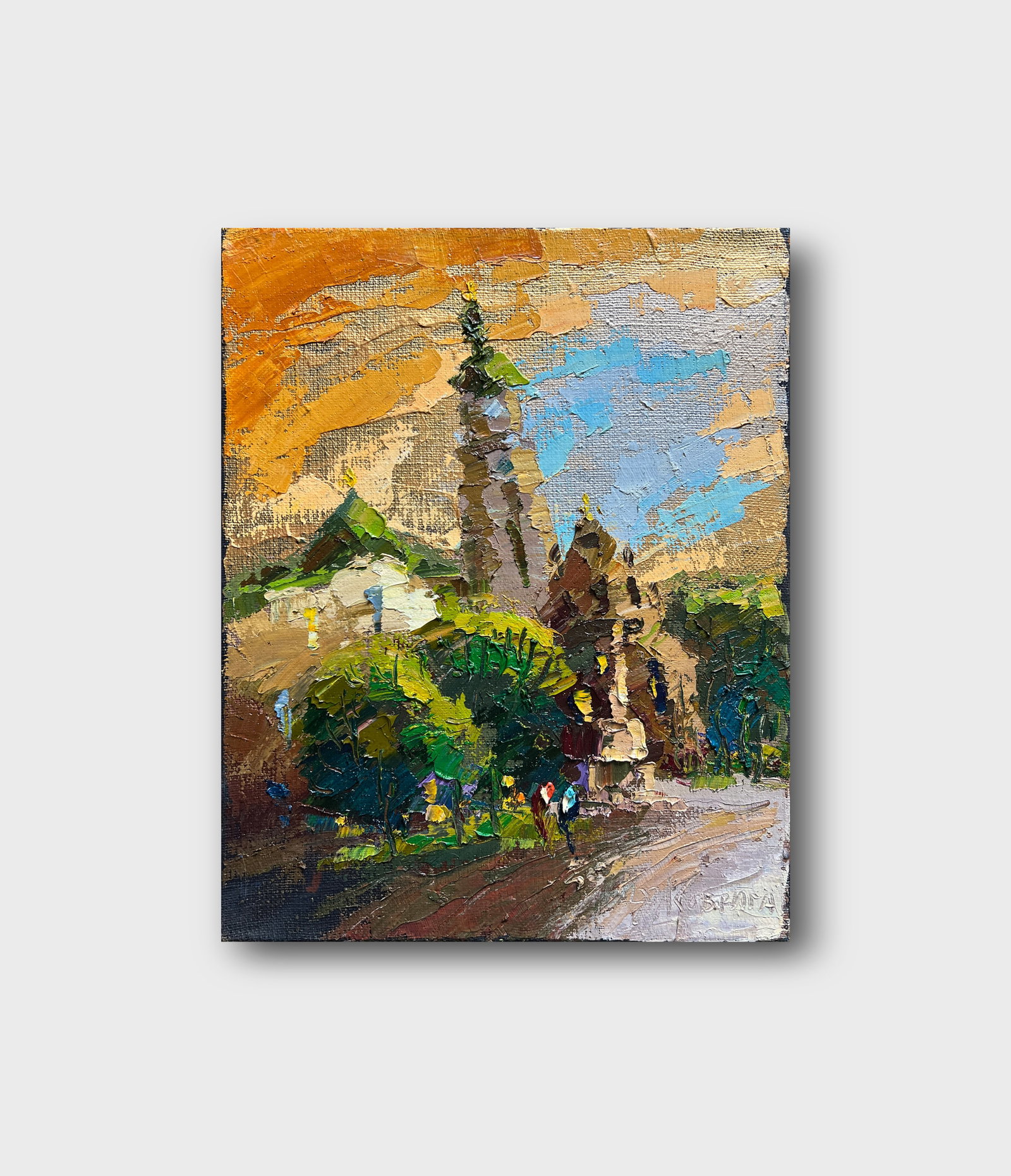 Oil painting with frame Lviv Bernardine monastery K. Leonid - 13