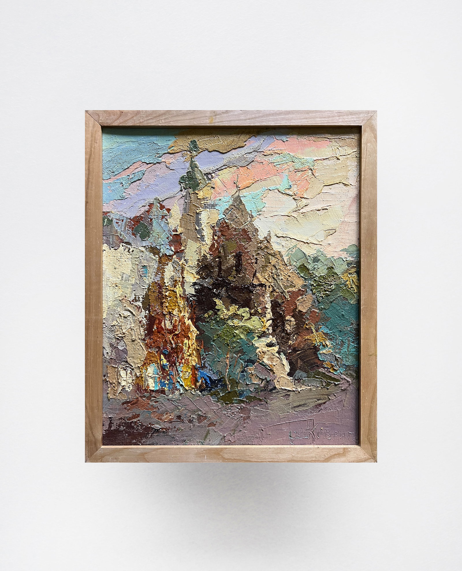 Oil painting with frame Bernardine monastery in Lviv K. Leonid - 11