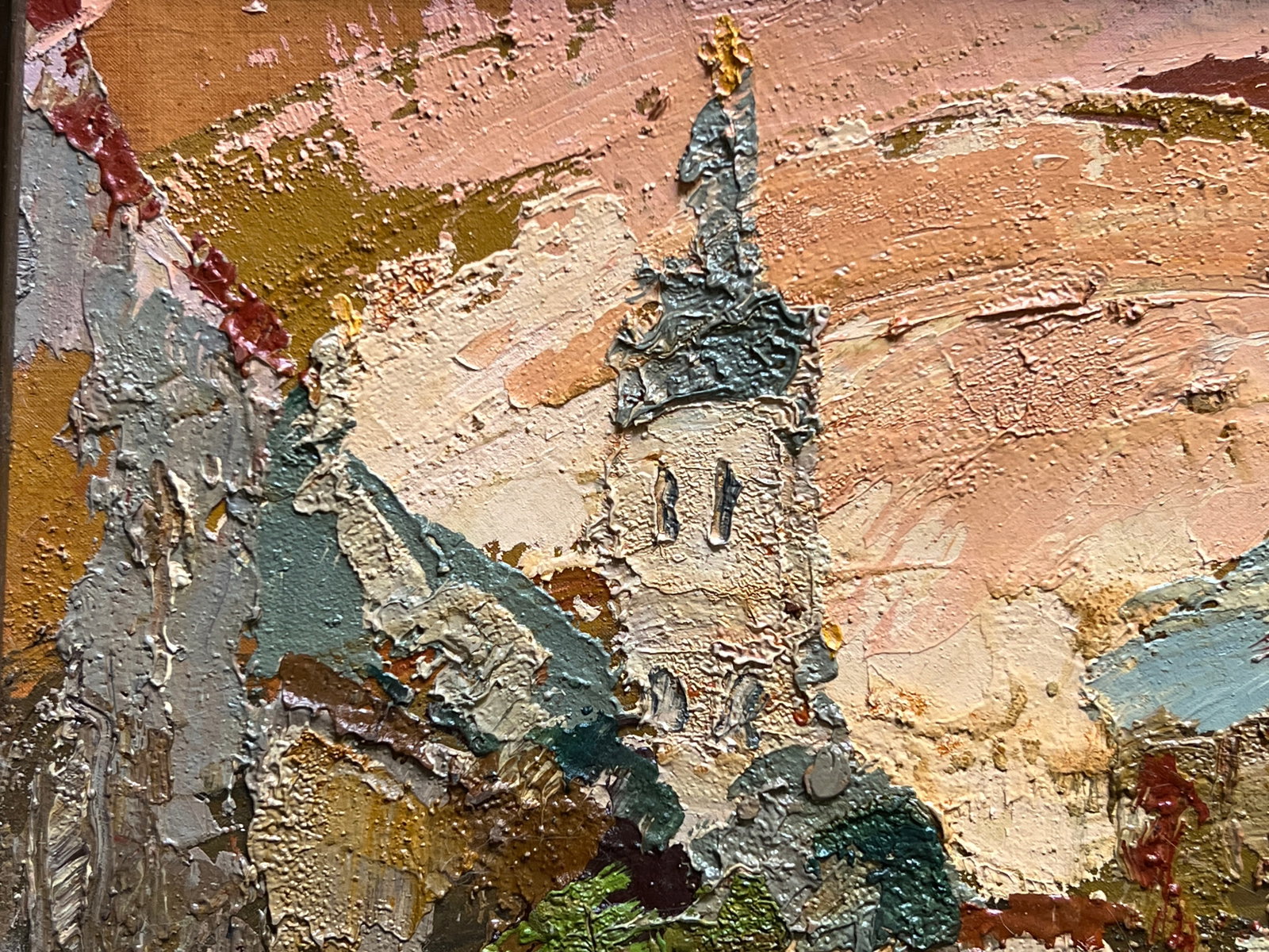 Oil painting with frame market square in Lviv K. Leonid - 2