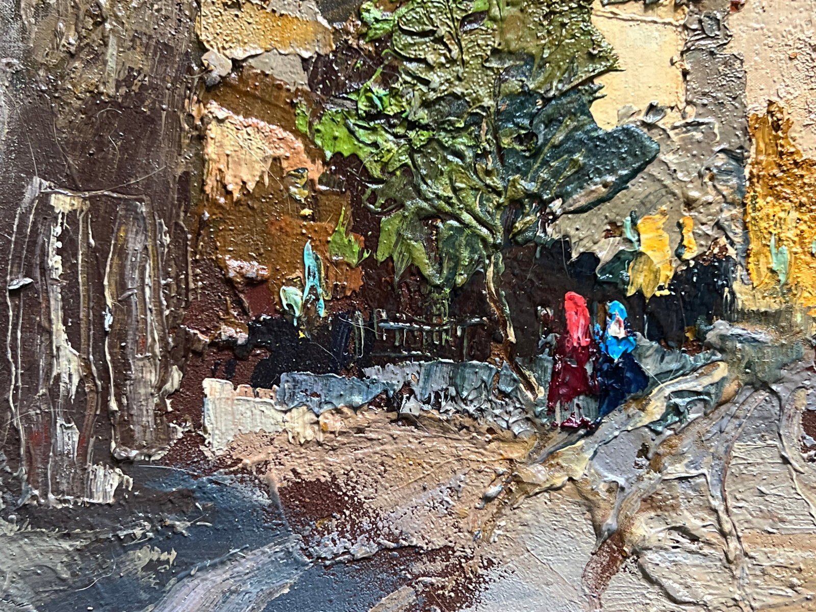 Oil painting with frame market square in Lviv K. Leonid - 4