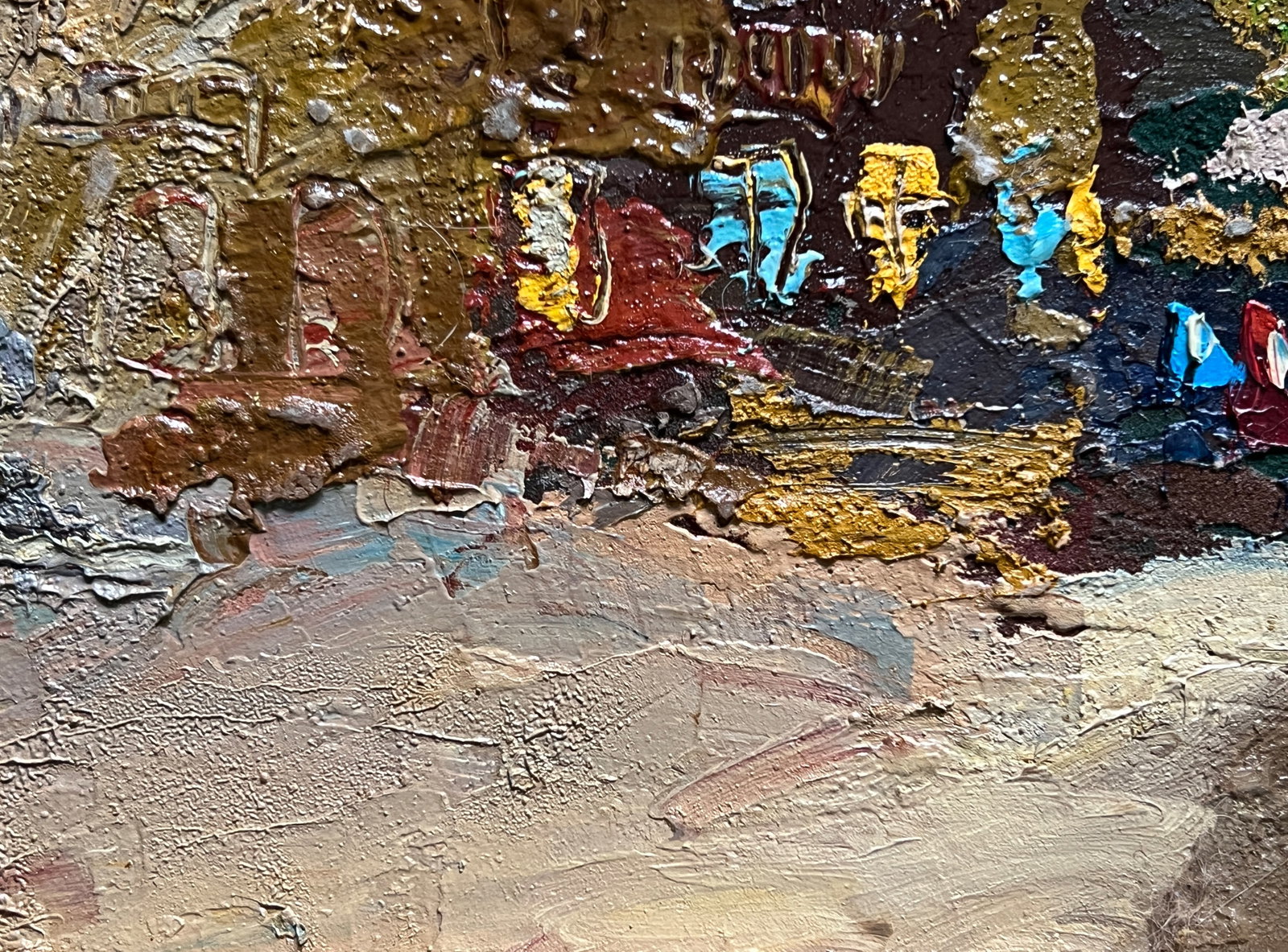 Oil painting with frame Lviv square K. Leonid - 10