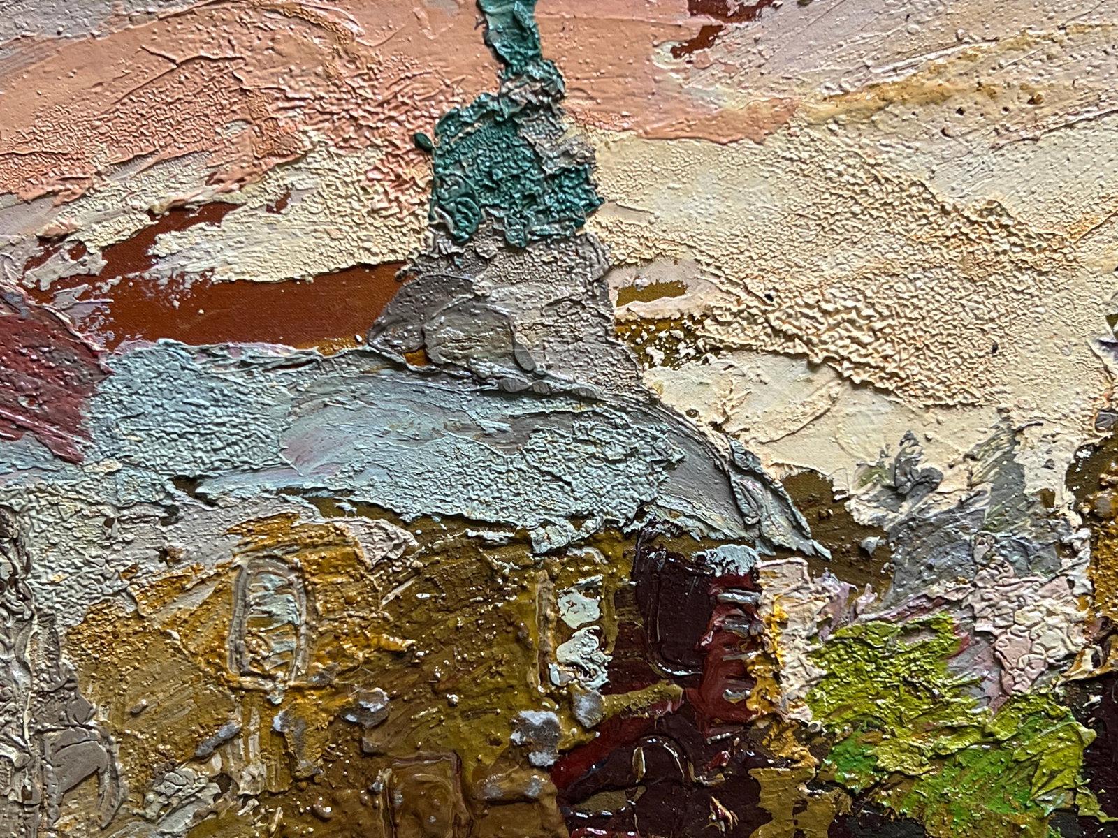 Oil painting with frame Lviv square K. Leonid - 4