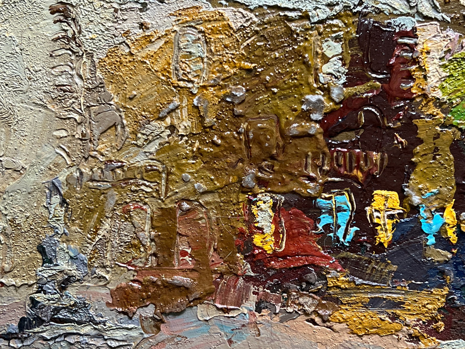 Oil painting with frame Lviv square K. Leonid - 7