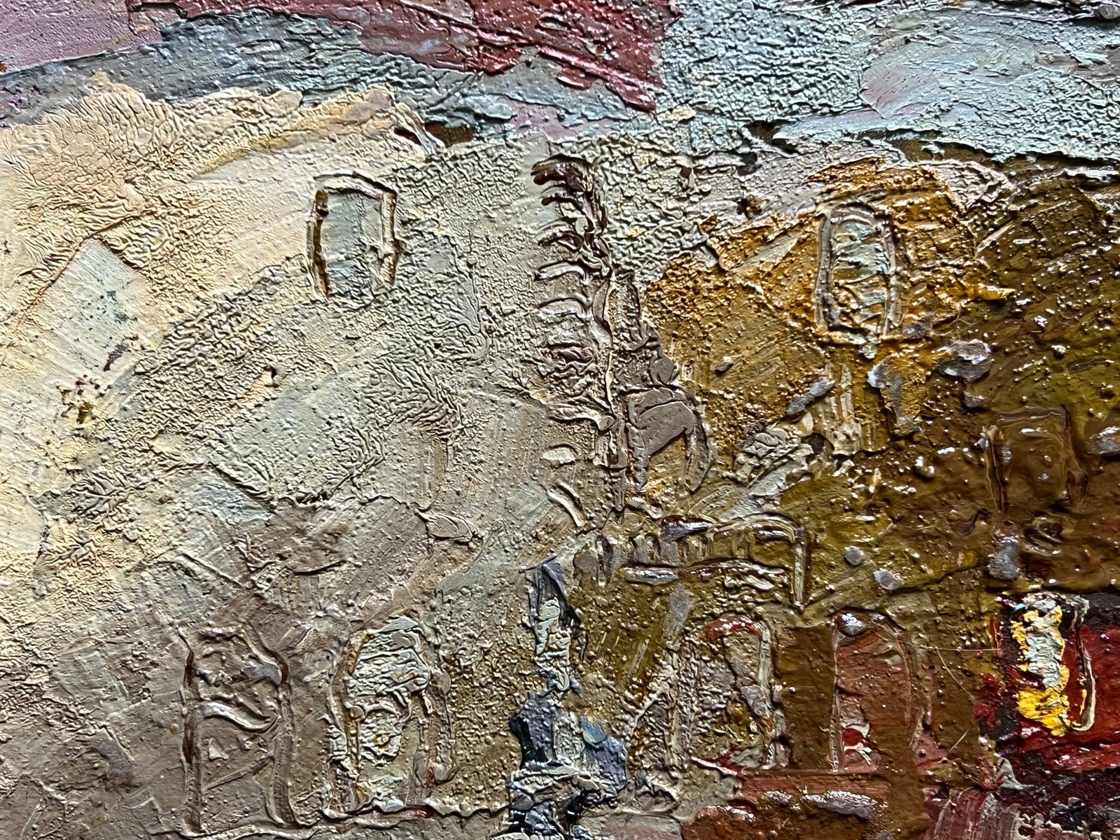 Oil painting with frame Lviv square K. Leonid - 8
