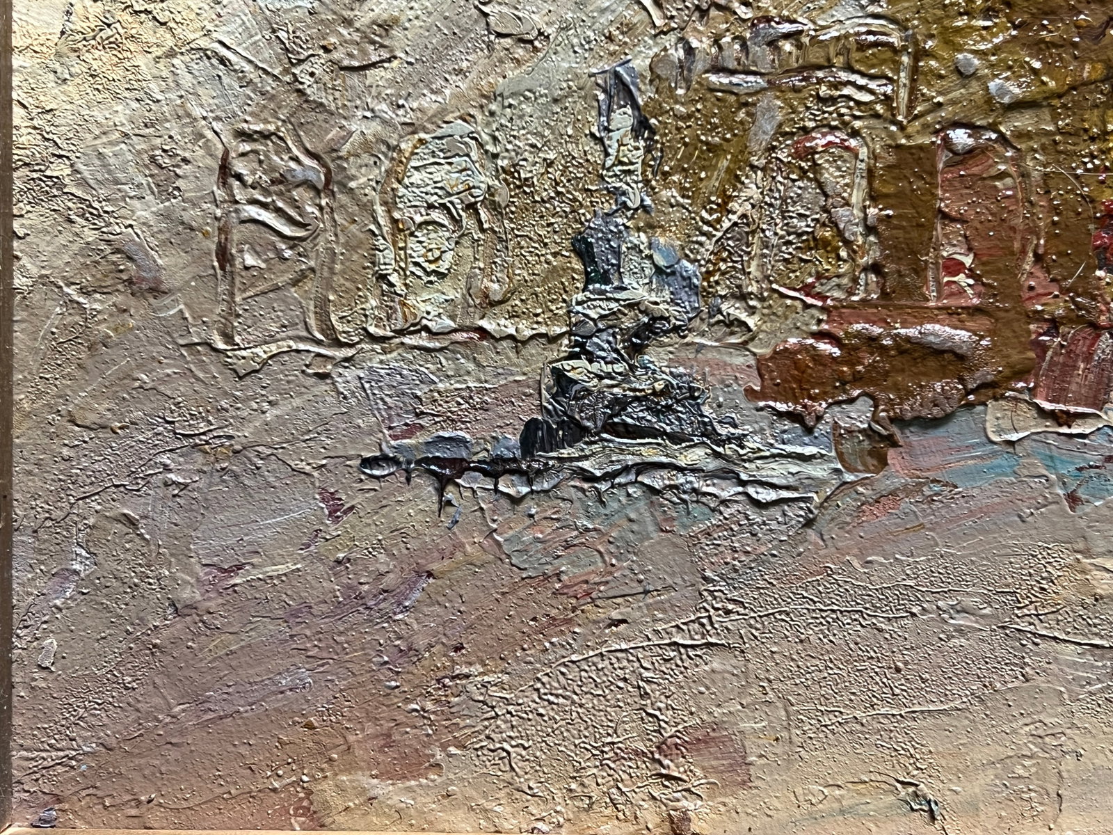 Oil painting with frame Lviv square K. Leonid - 9
