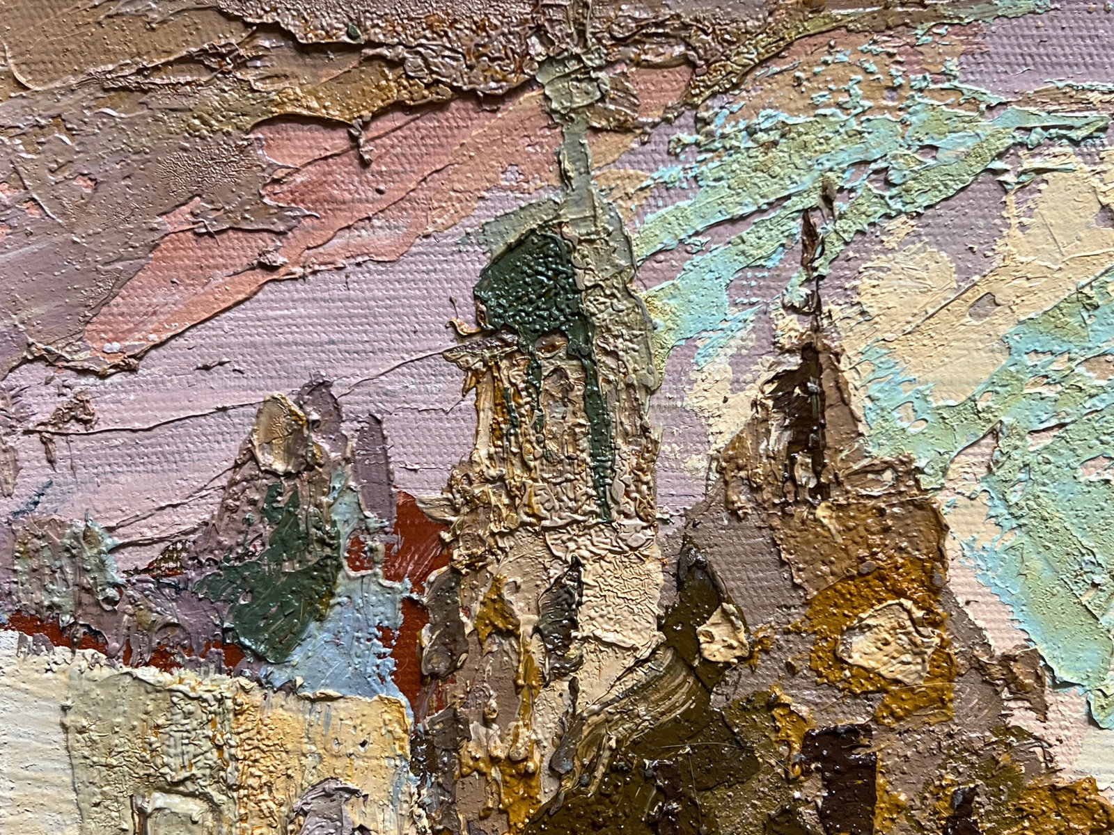 Oil painting with frame Bernardine monastery in Lviv K. Leonid - 2