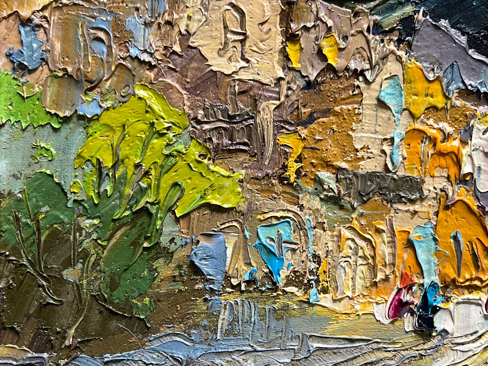 Oil painting with frame evening City K. Leonid - 6
