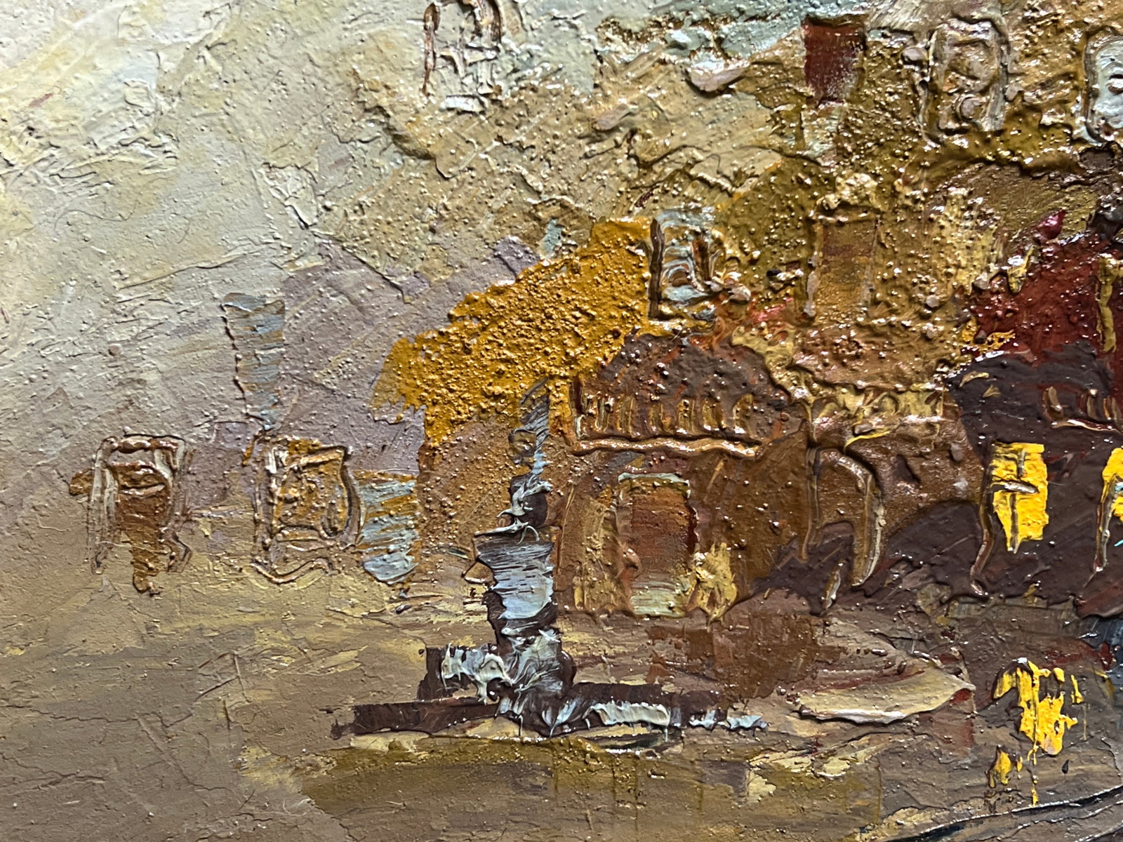 Oil painting with frame Lviv square K. Leonid - 3
