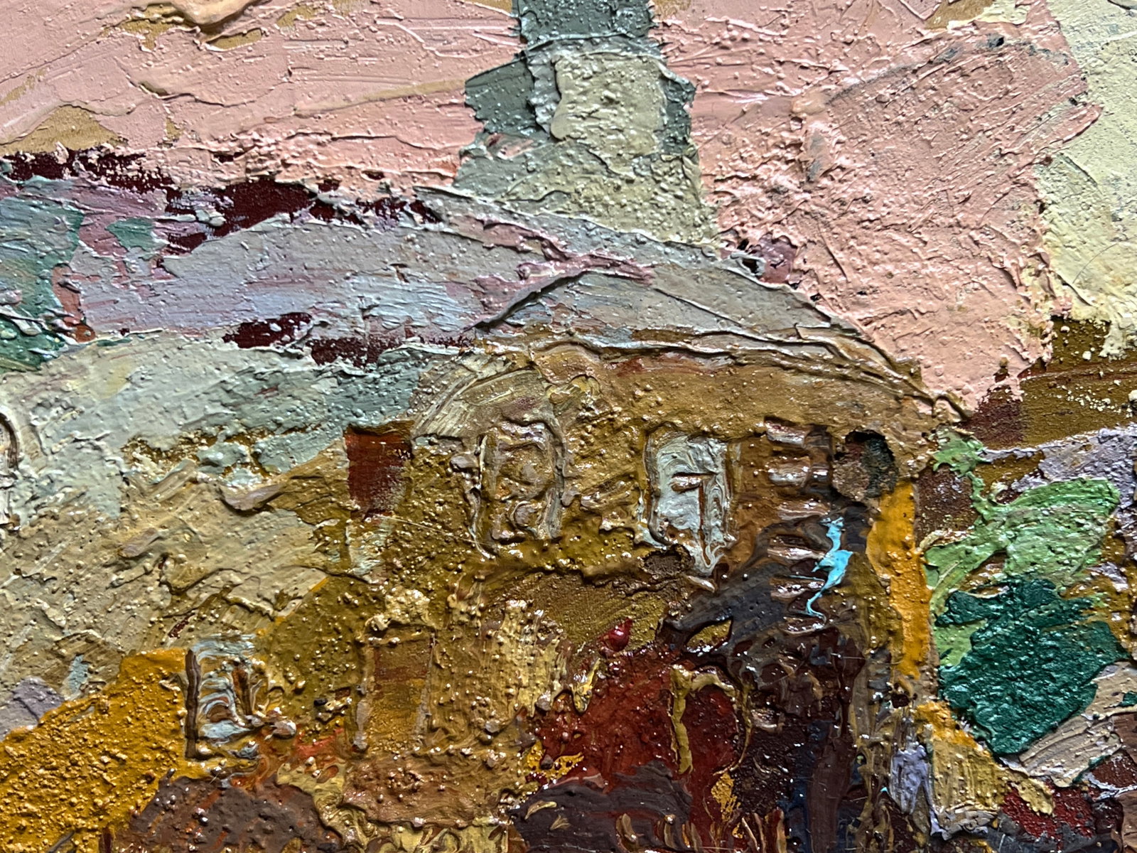 Oil painting with frame Lviv square K. Leonid - 6