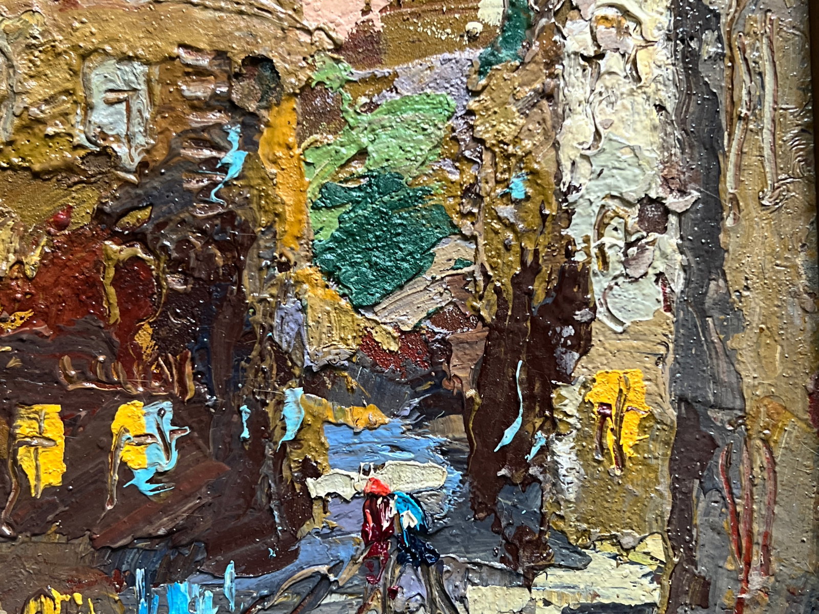Oil painting with frame Lviv square K. Leonid - 9