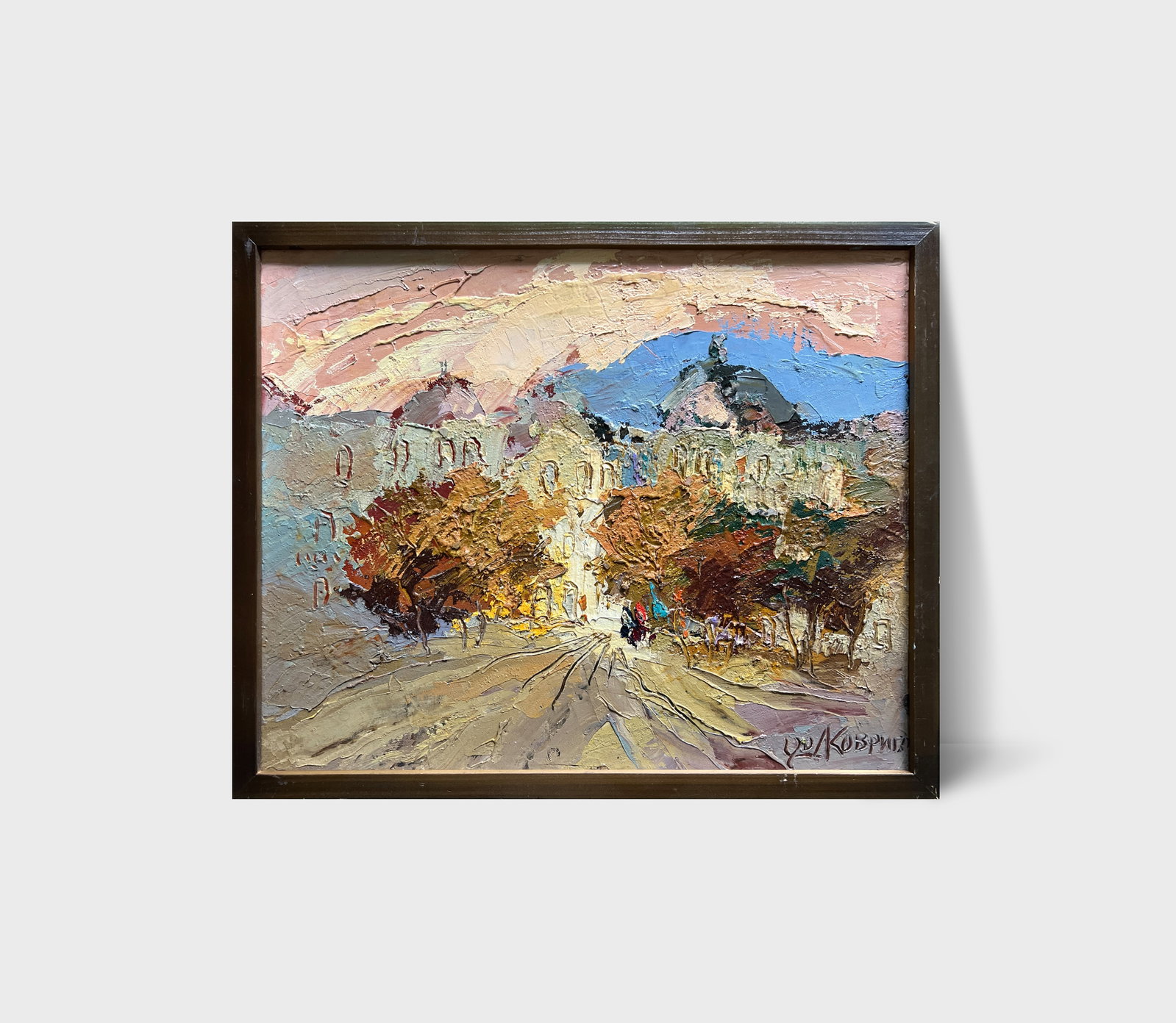 Oil painting with frame City K. Leonid - 12