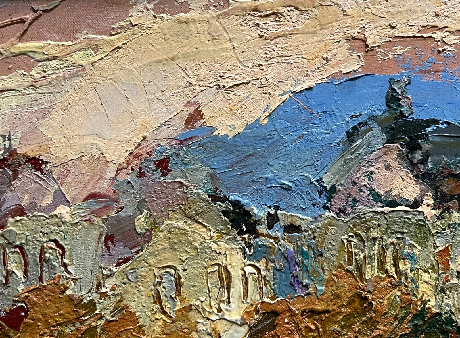 Oil painting with frame City K. Leonid - 3