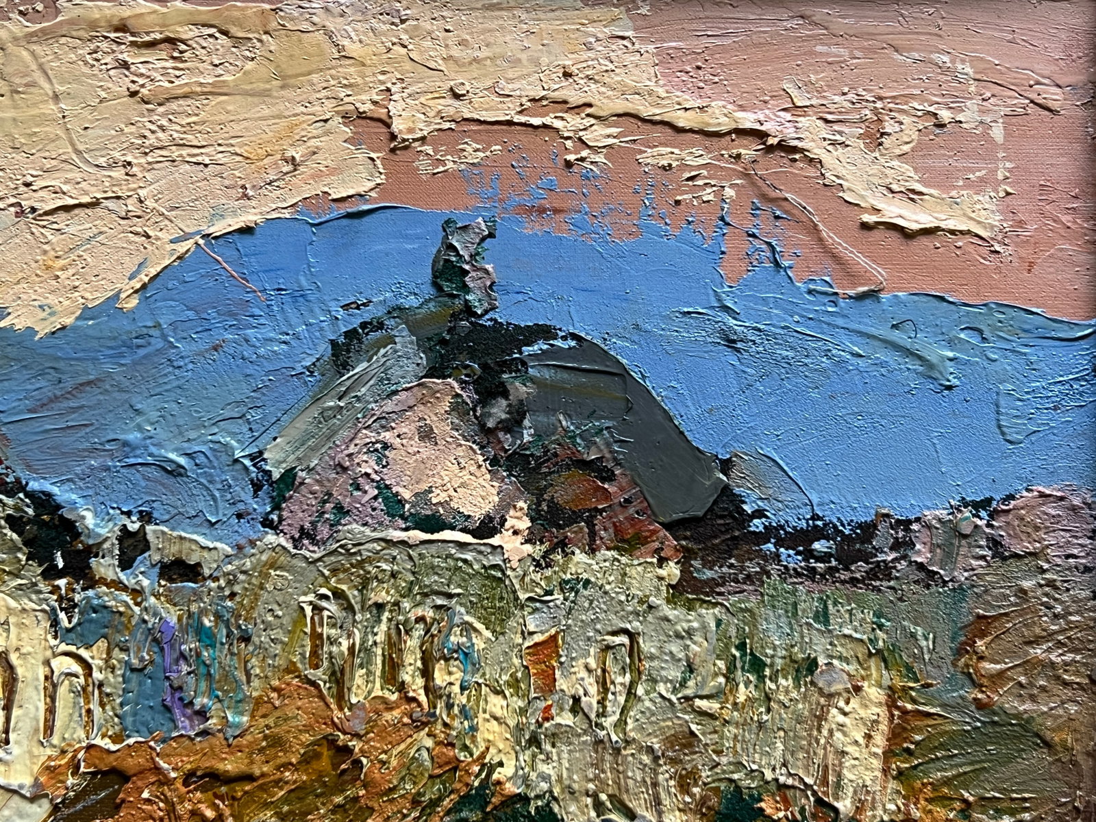 Oil painting with frame City K. Leonid - 4