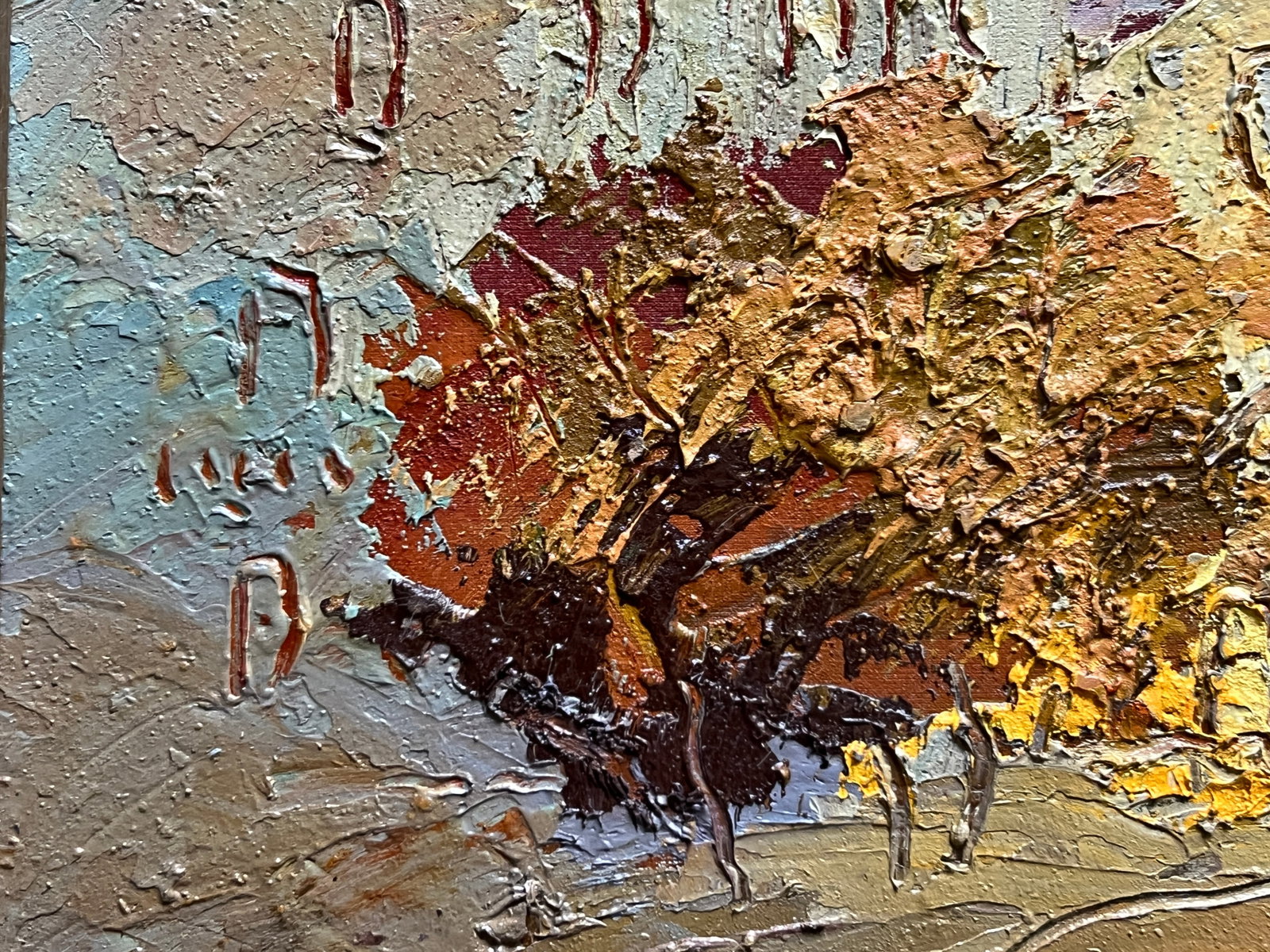 Oil painting with frame City K. Leonid - 7