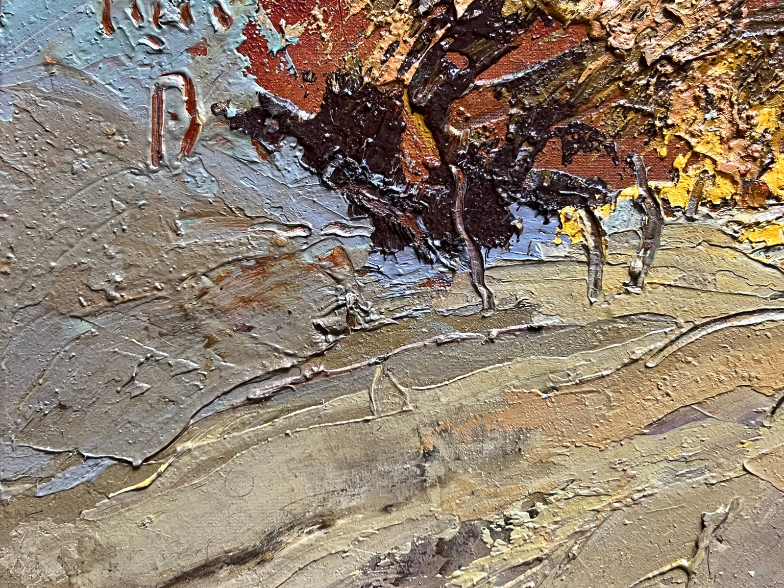 Oil painting with frame City K. Leonid - 8