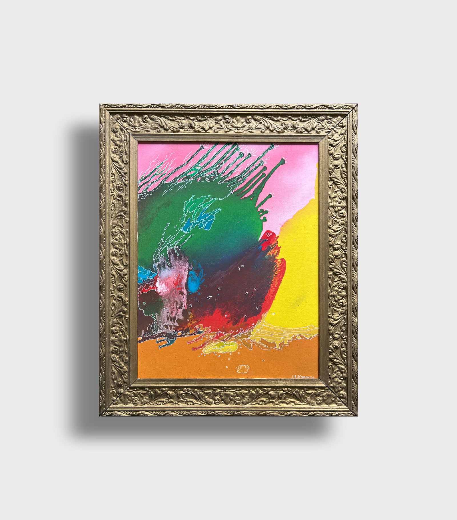 Oil painting with frame Perception K. Leonid - 11