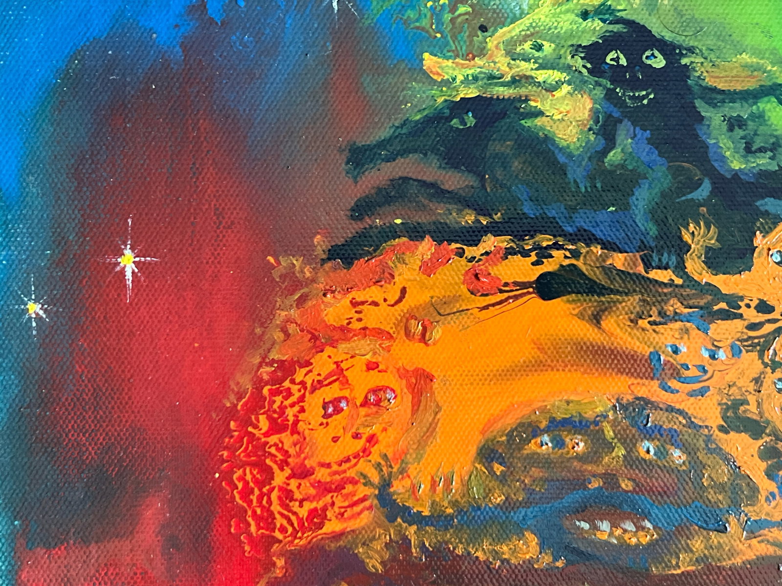 Abstract Oil painting with frame fantasy K. Leonid - 4