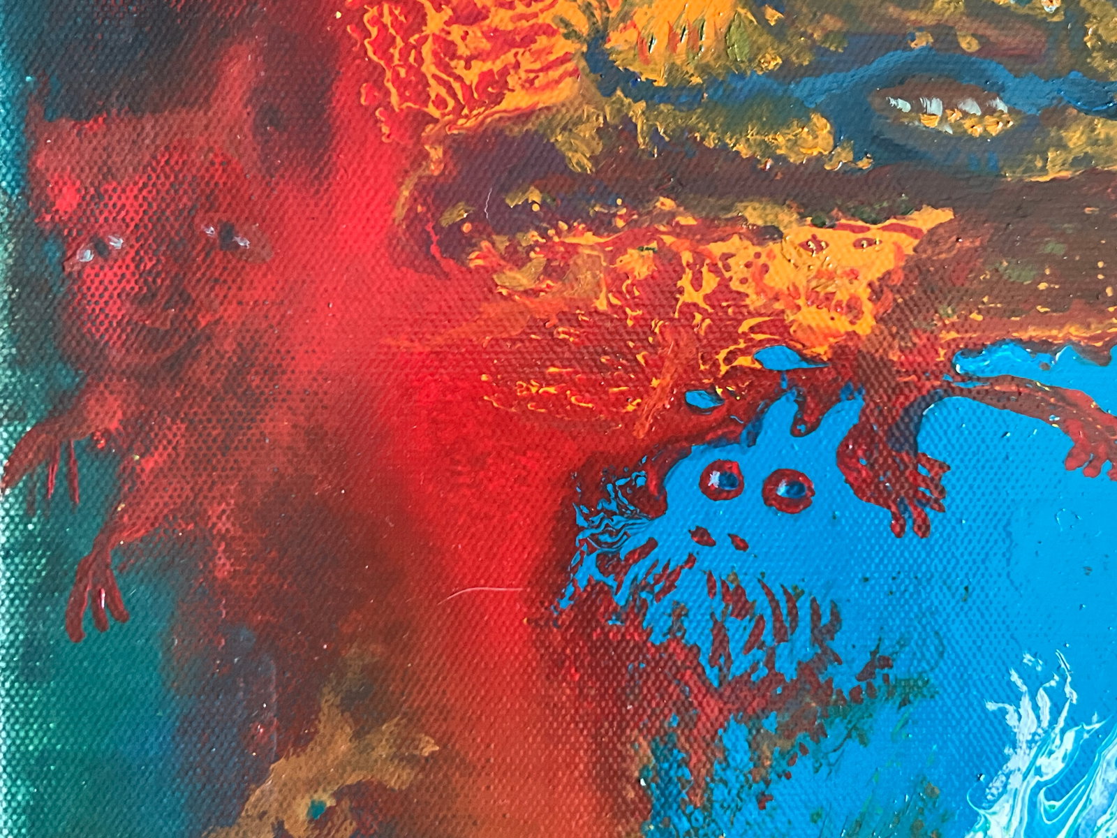 Abstract Oil painting with frame fantasy K. Leonid - 5