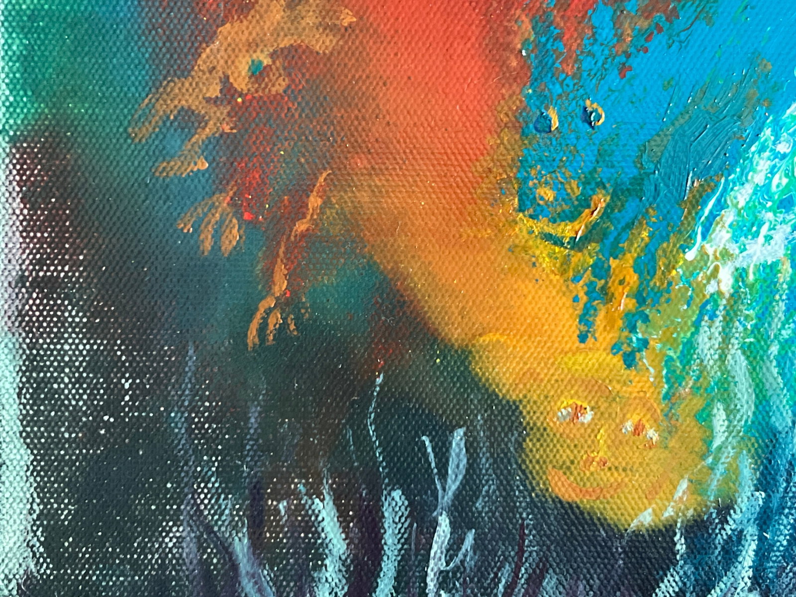 Abstract Oil painting with frame fantasy K. Leonid - 6