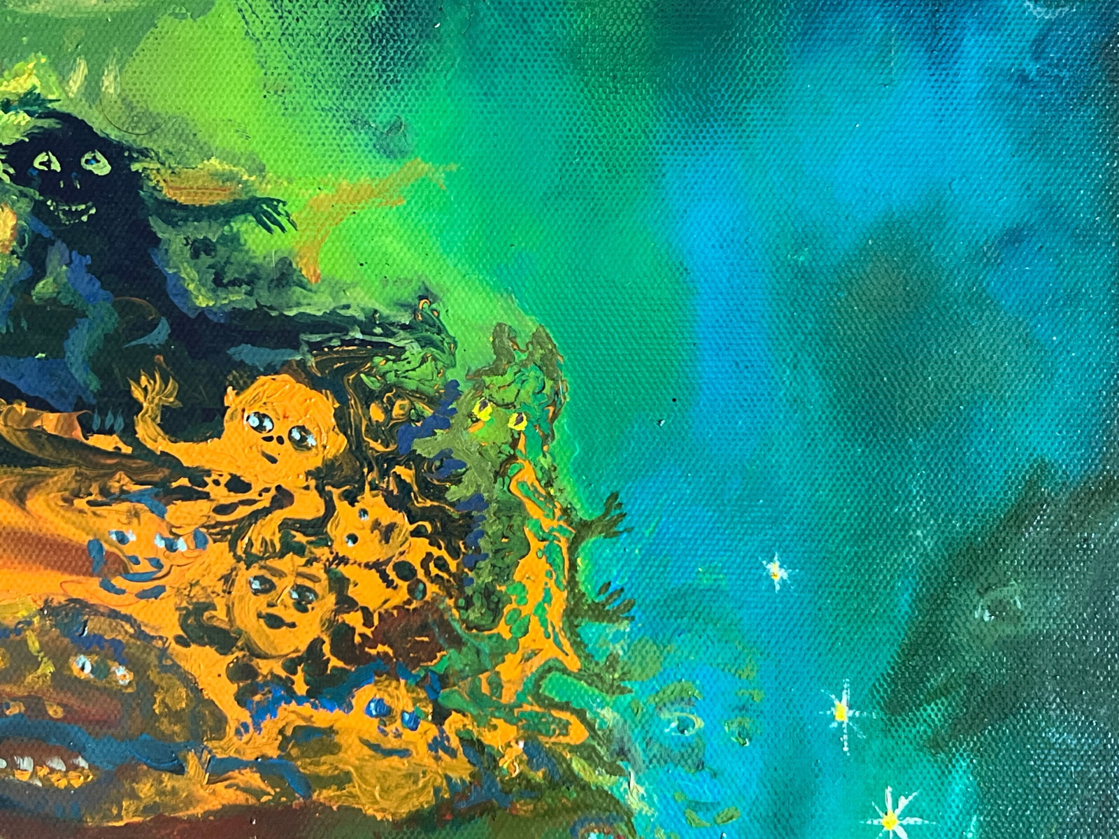 Abstract Oil painting with frame fantasy K. Leonid - 9