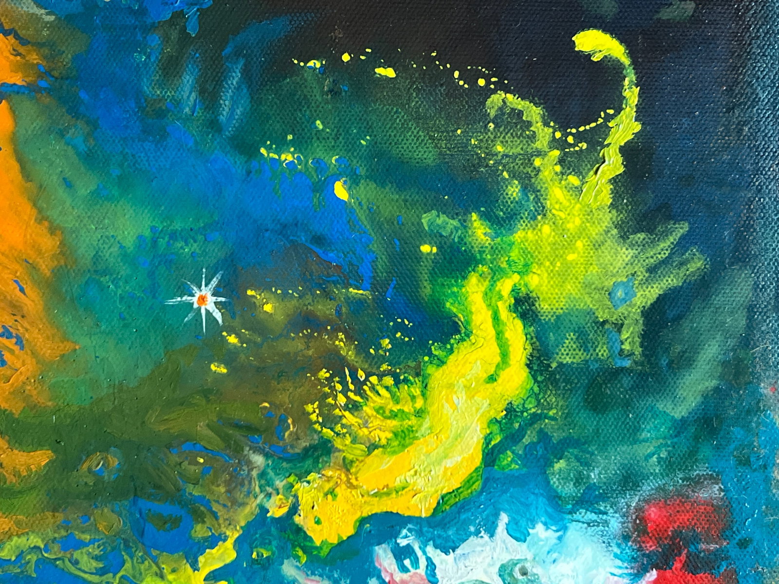 Abstract Oil painting with frame fantasy K. Leonid - 8