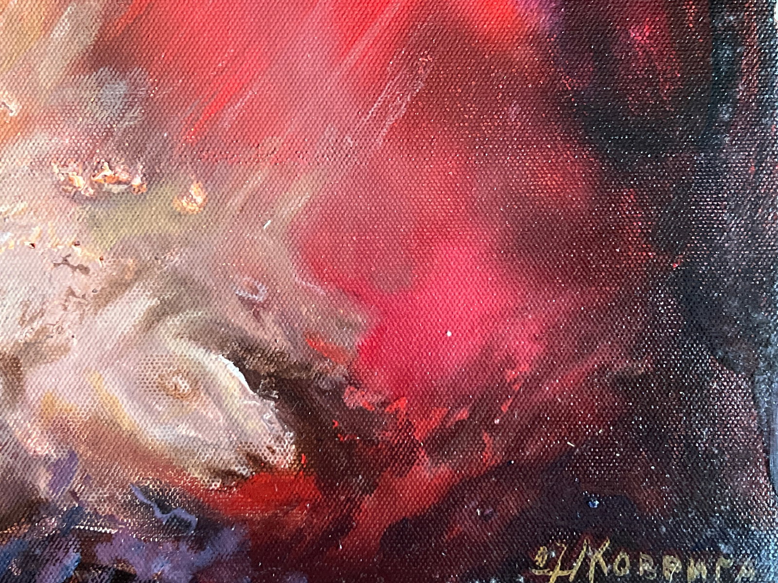 Abstract Oil painting with frame dream K. Leonid - 6