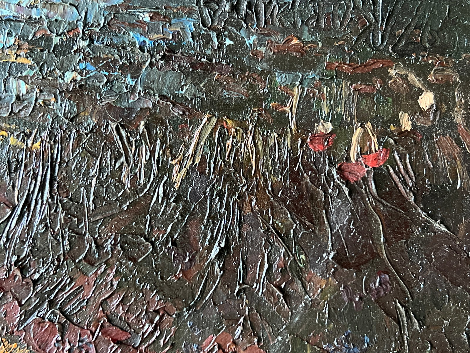 Abstract Oil painting with frame Seasons K. Leonid - 5