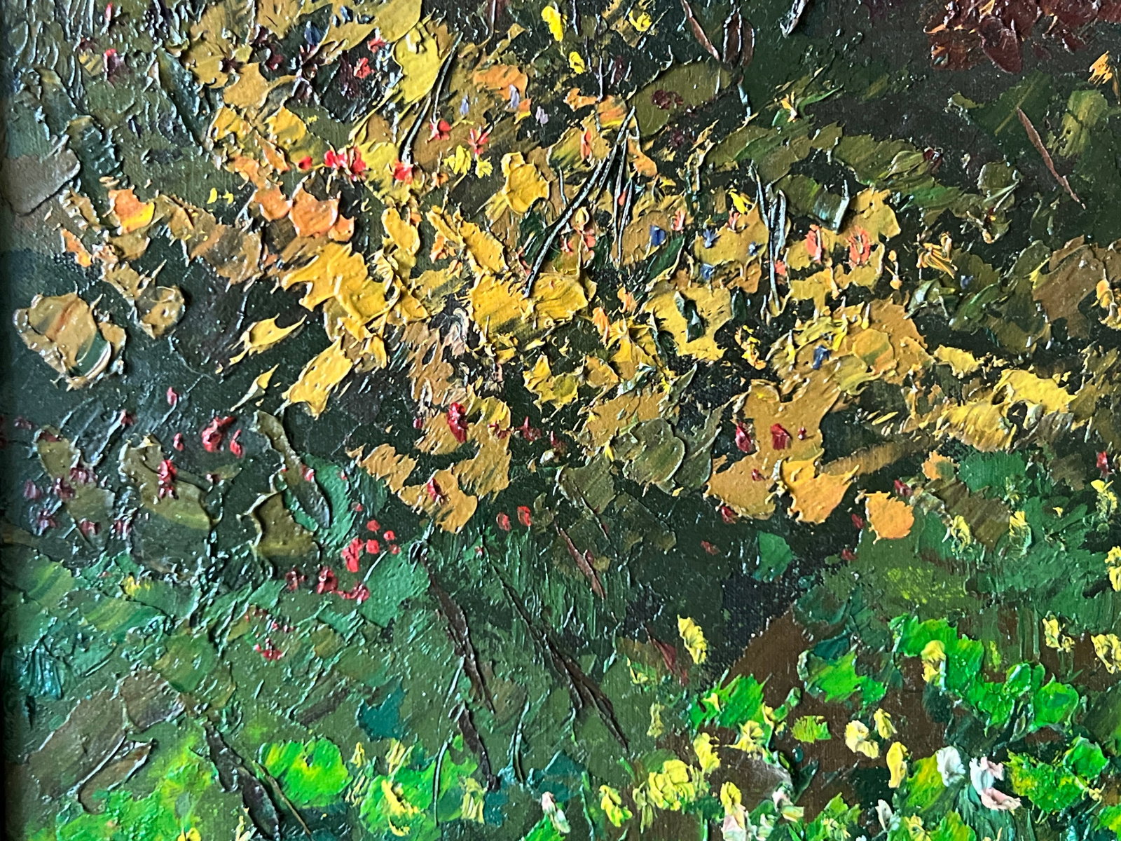 Abstract Oil painting with frame Seasons K. Leonid - 8