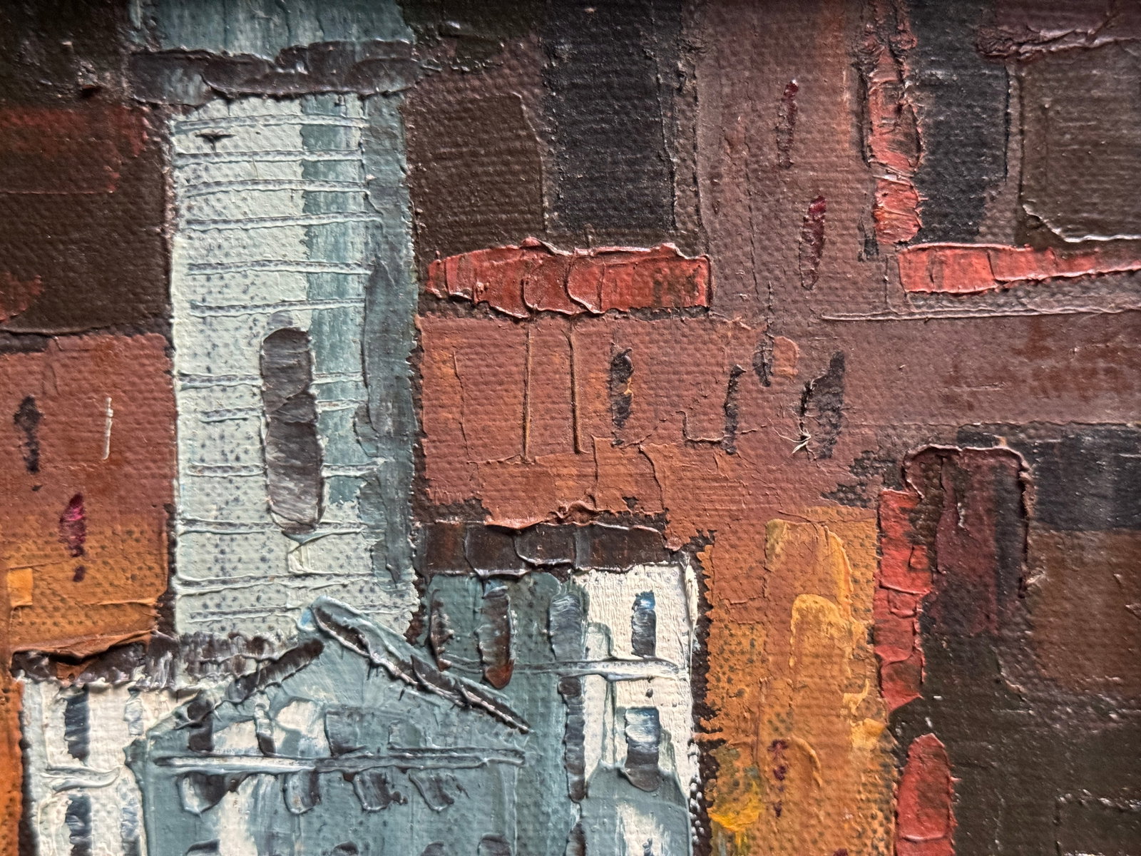Oil painting with frame Lviv Square K. Leonid - 3