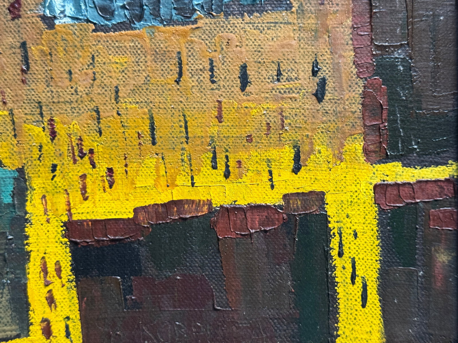 Oil painting with frame Lviv Square K. Leonid - 4