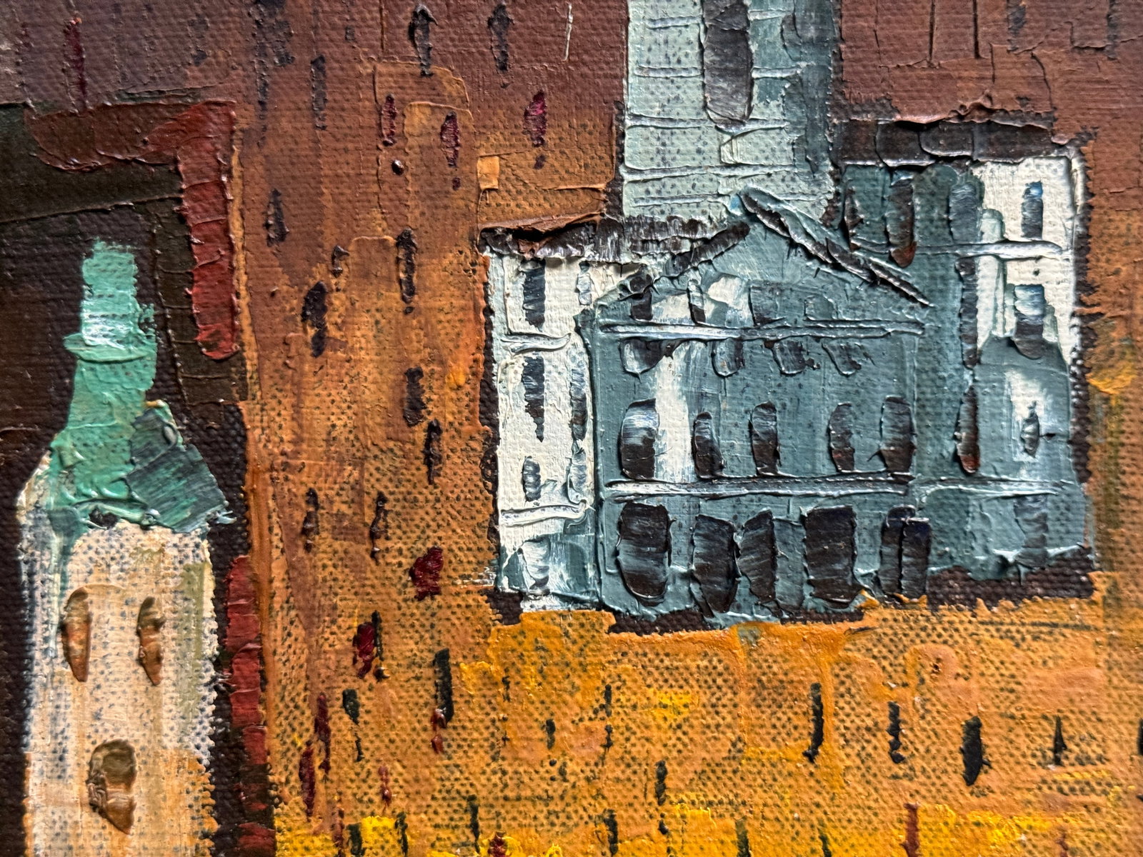 Oil painting with frame Lviv Square K. Leonid - 6