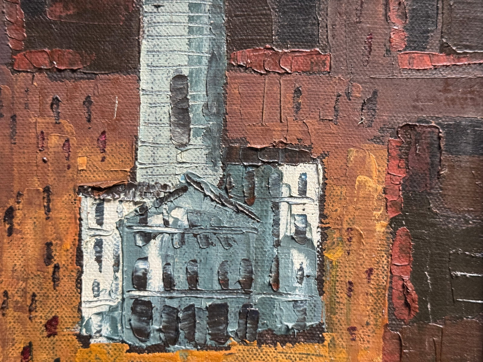 Oil painting with frame Lviv Square K. Leonid - 7