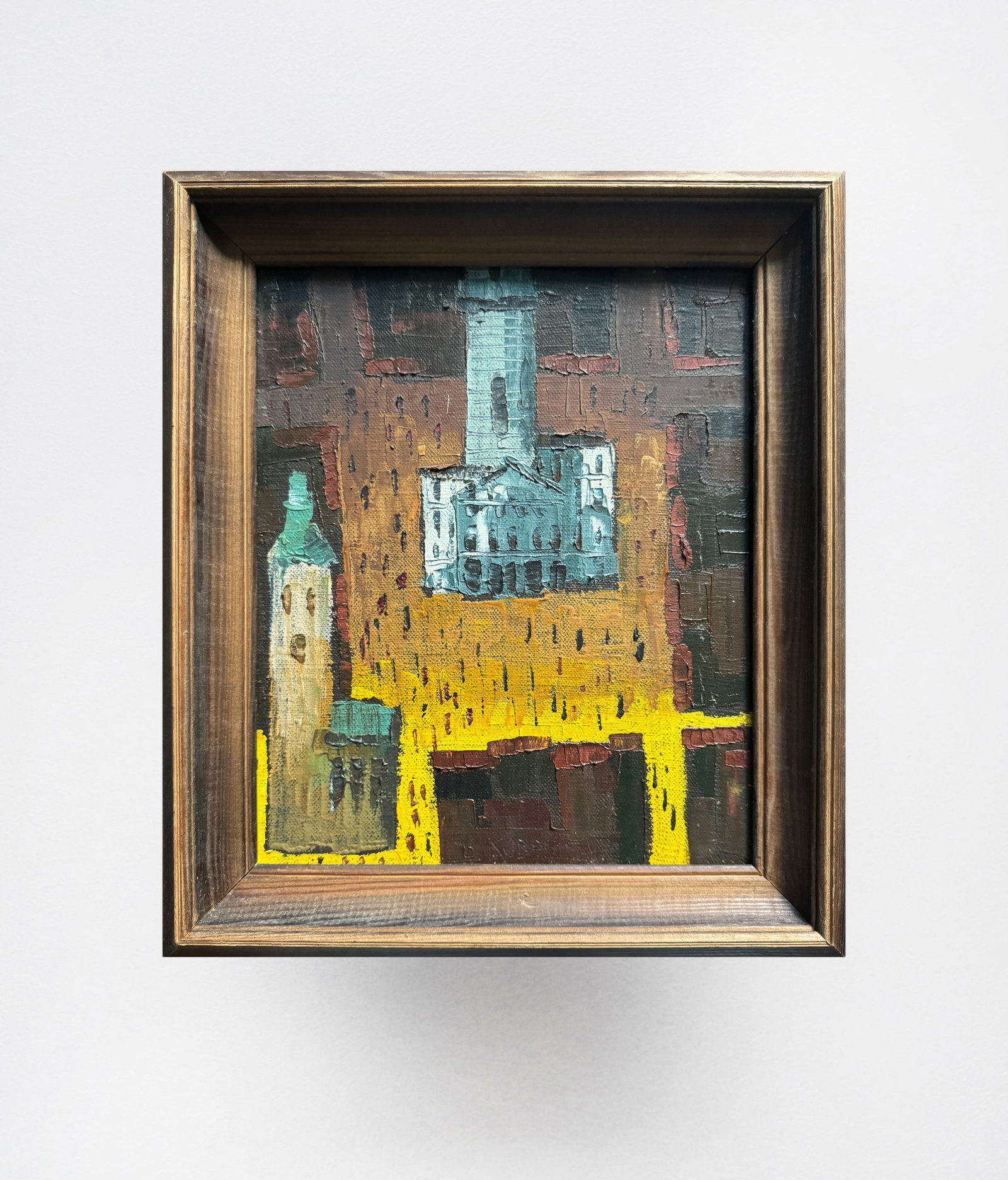 Oil painting with frame Lviv Square K. Leonid - 9