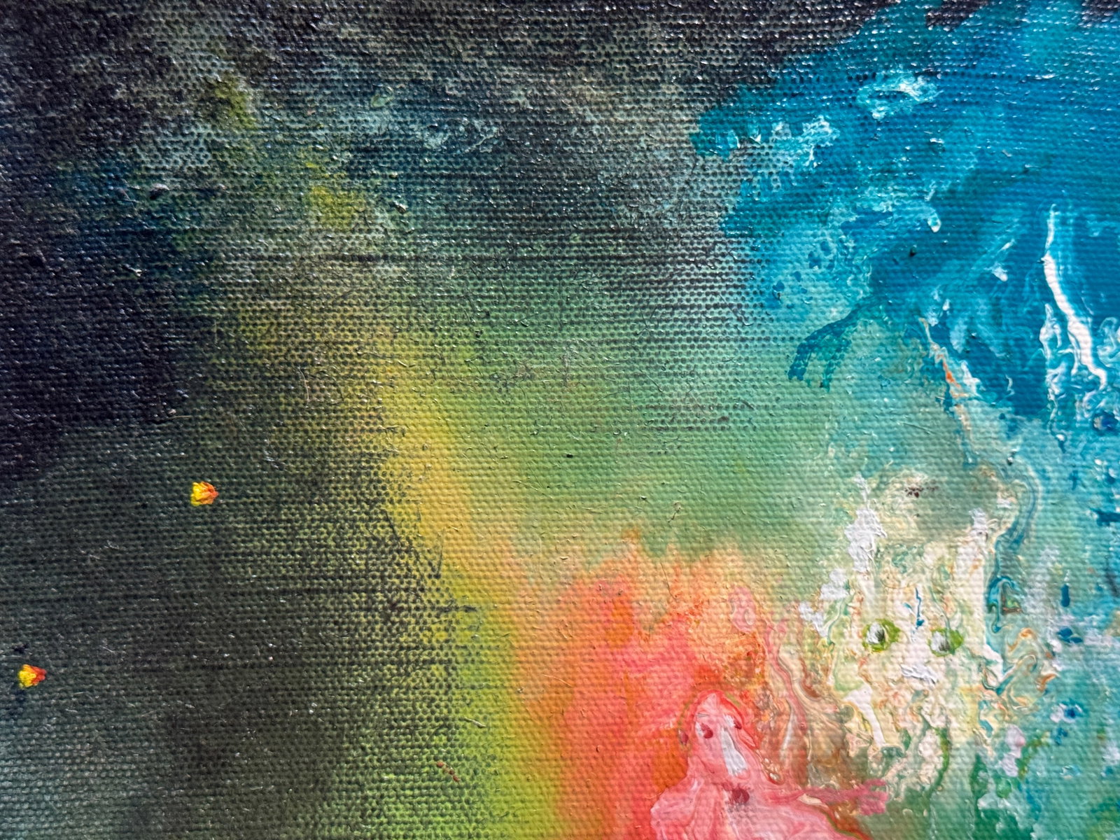 Abstract Oil painting with frame dream K. Leonid - 2