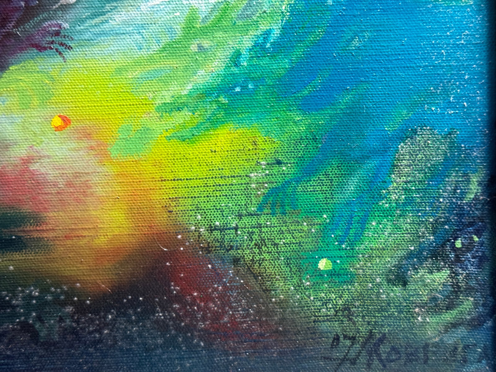 Abstract Oil painting with frame sleep K. Leonid - 7