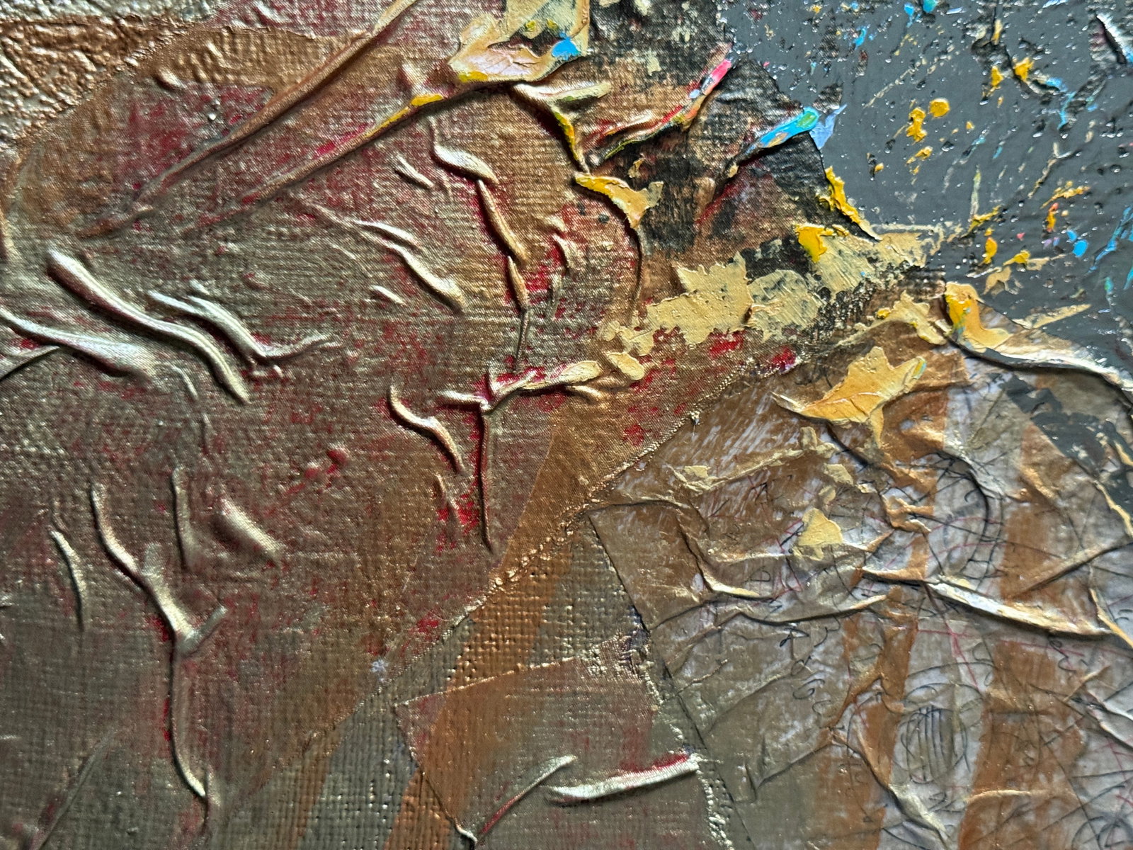 Perception of the author's technique Oil painting with frame Gold K. Leonid - 5