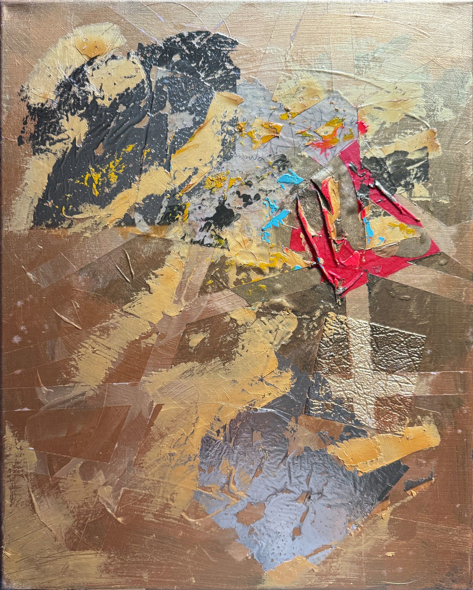 Perception of the author's technique Oil painting with frame Gold K. Leonid: 653KK Painter: K. Leonid S?ze: 50x40 cm/ 19.68x15.74 inches Components: oil, acrylic, canvas Original painting CONDITION: exellent ERA:2019 ARTIST: Born in the village of Ostrov, what a beautiful