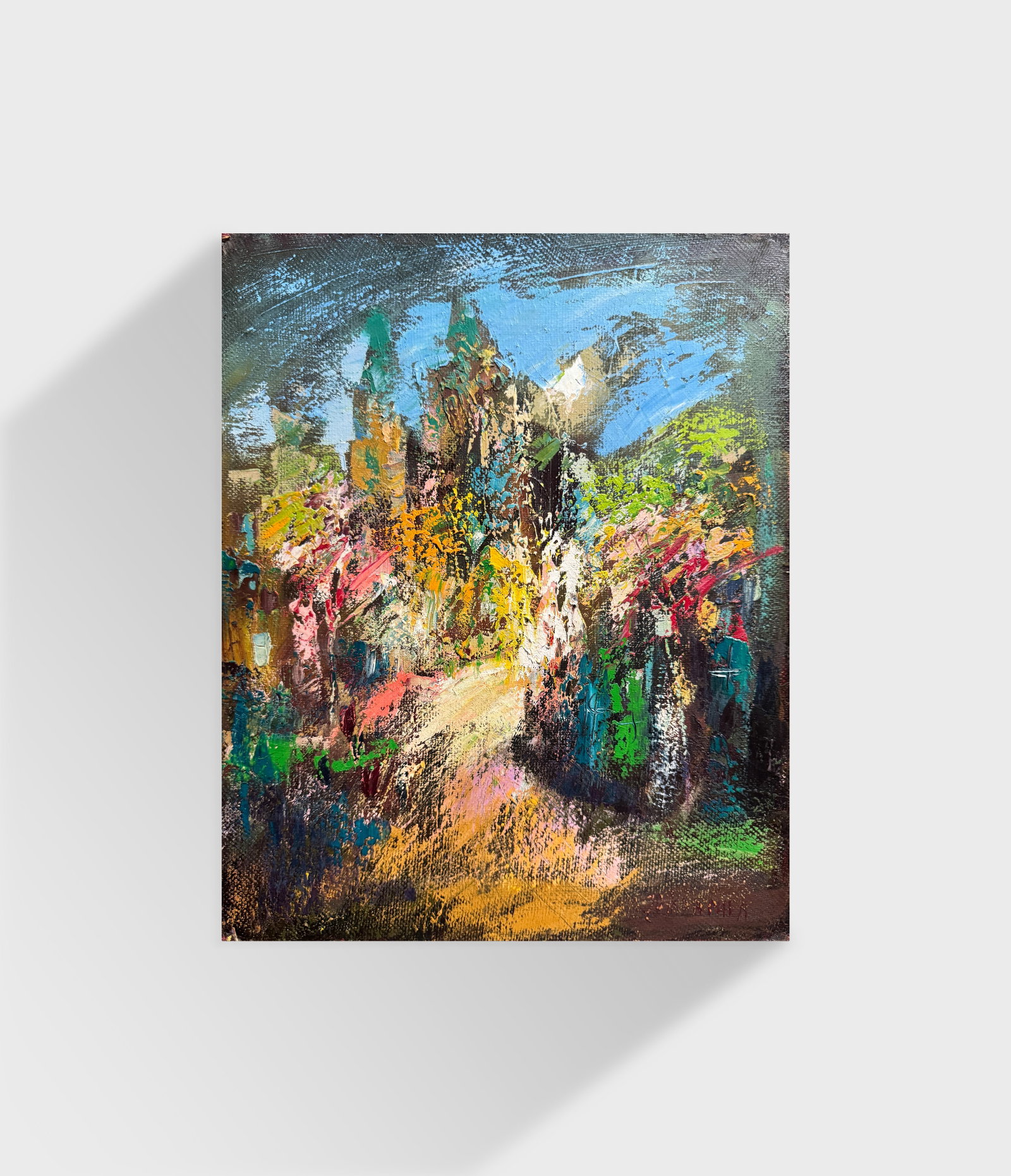 Abstract Oil painting with frame escape K. Leonid - 11