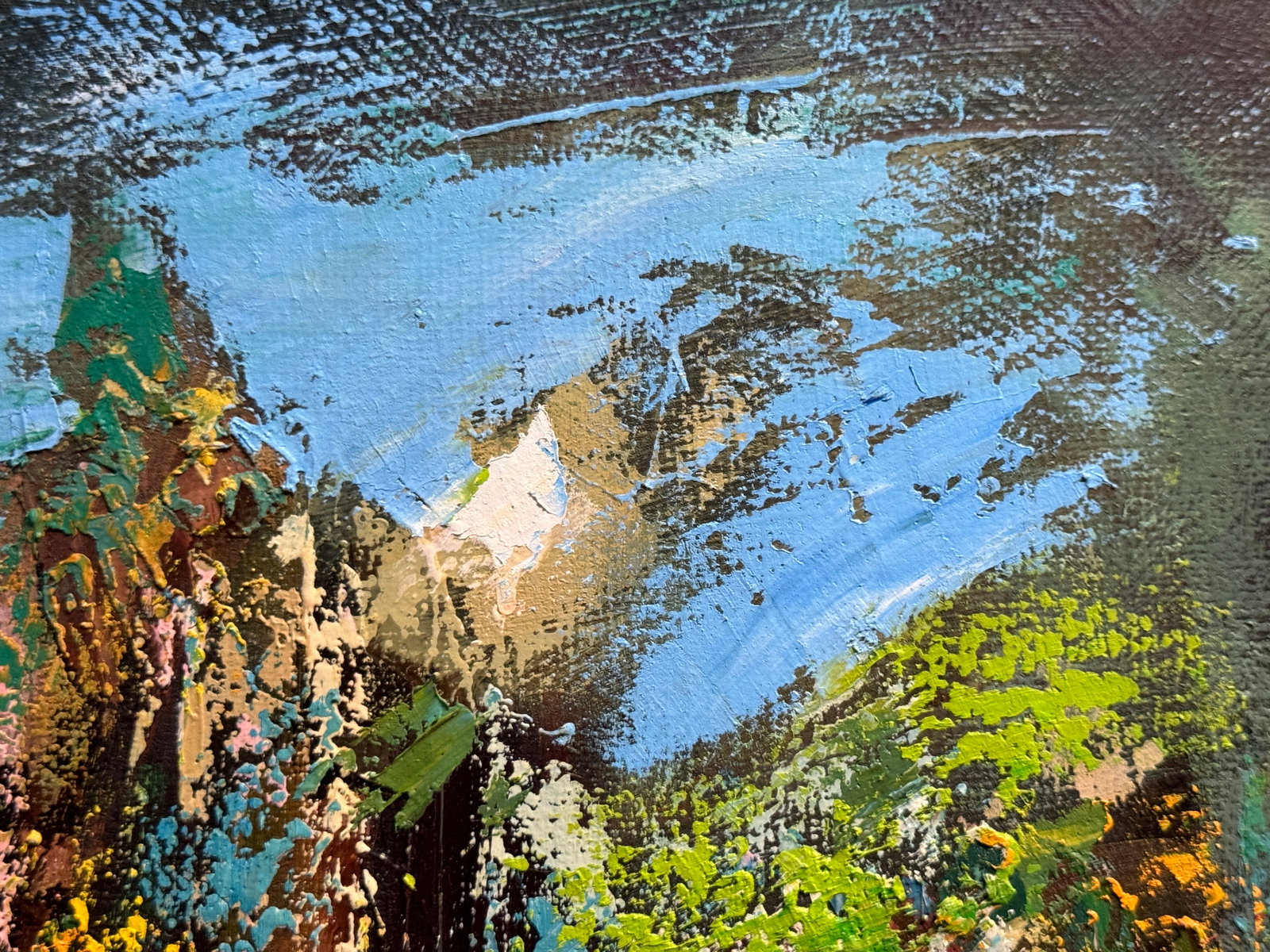 Abstract Oil painting with frame escape K. Leonid - 3