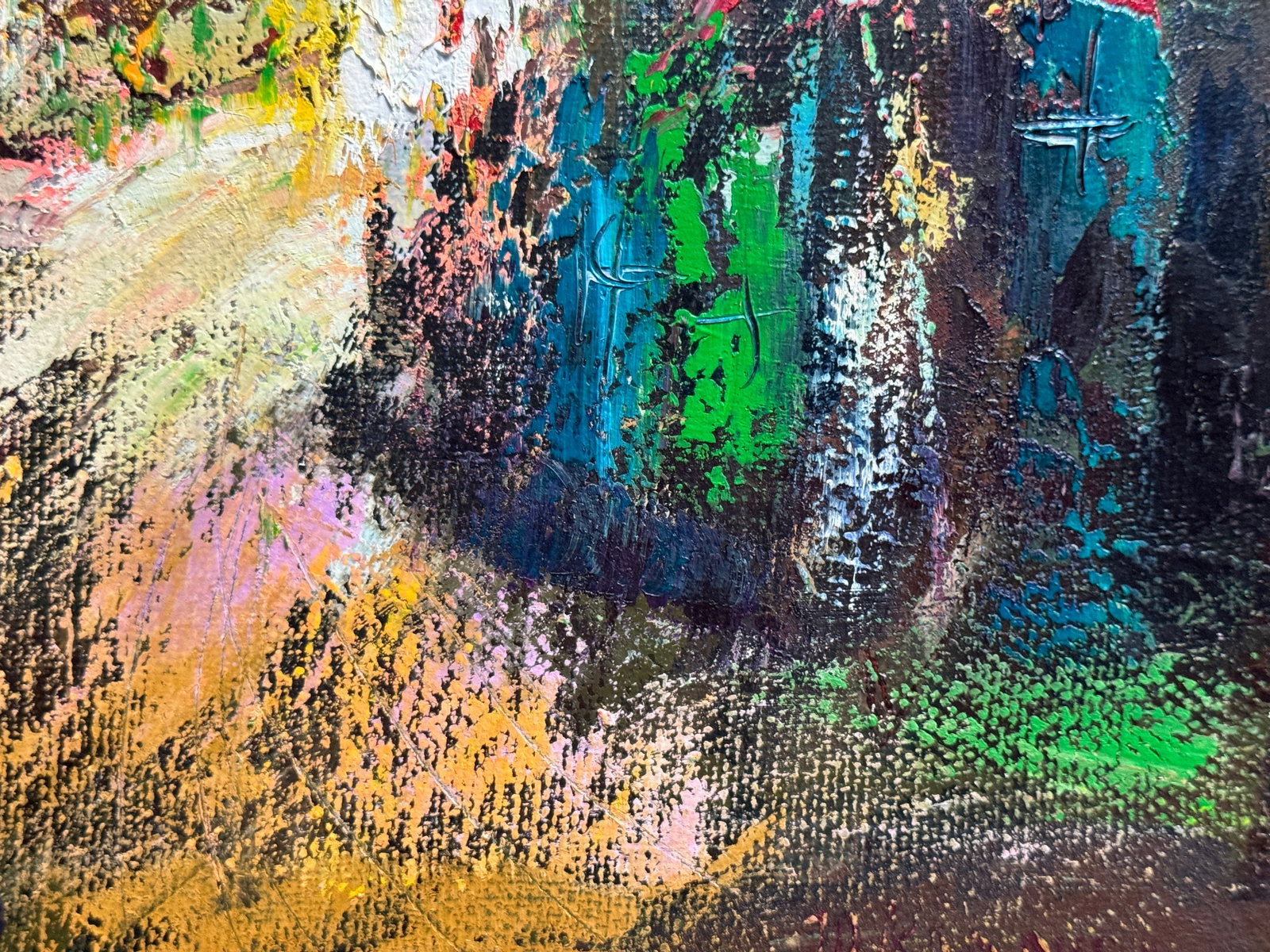 Abstract Oil painting with frame escape K. Leonid - 7