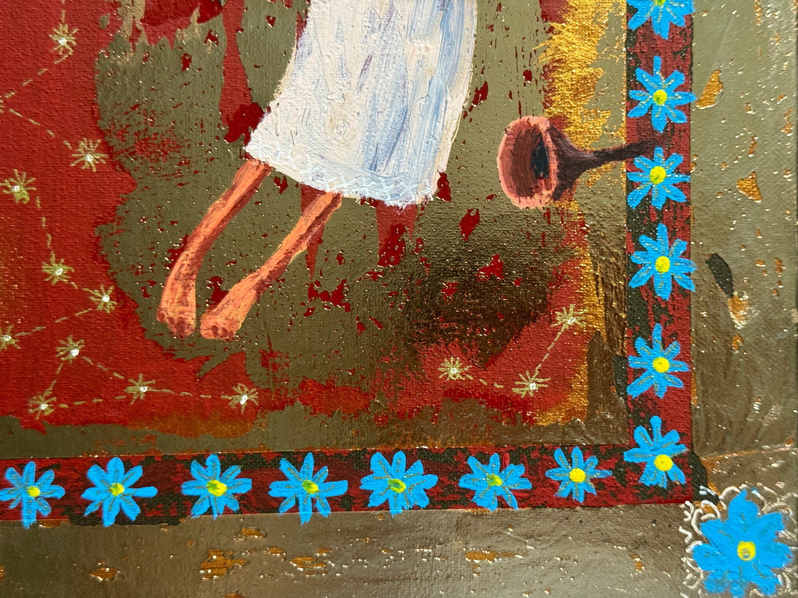 Oil painting with frame guardian angel K. Leonid - 7