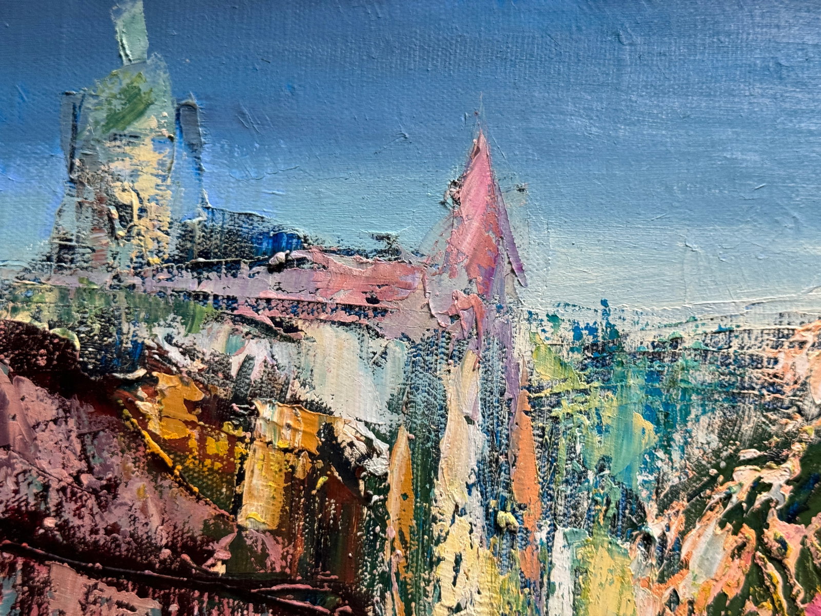 Oil painting with frame Lviv street K. Leonid - 3
