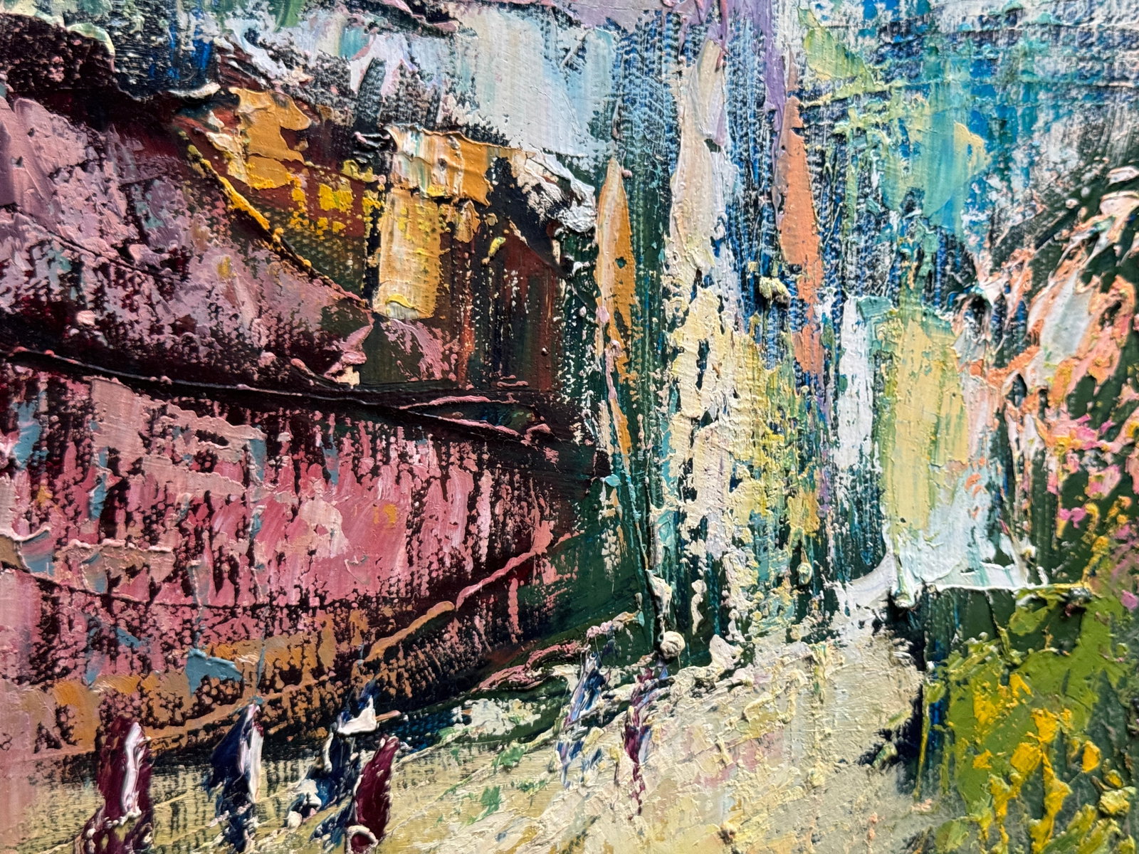 Oil painting with frame Lviv street K. Leonid - 6