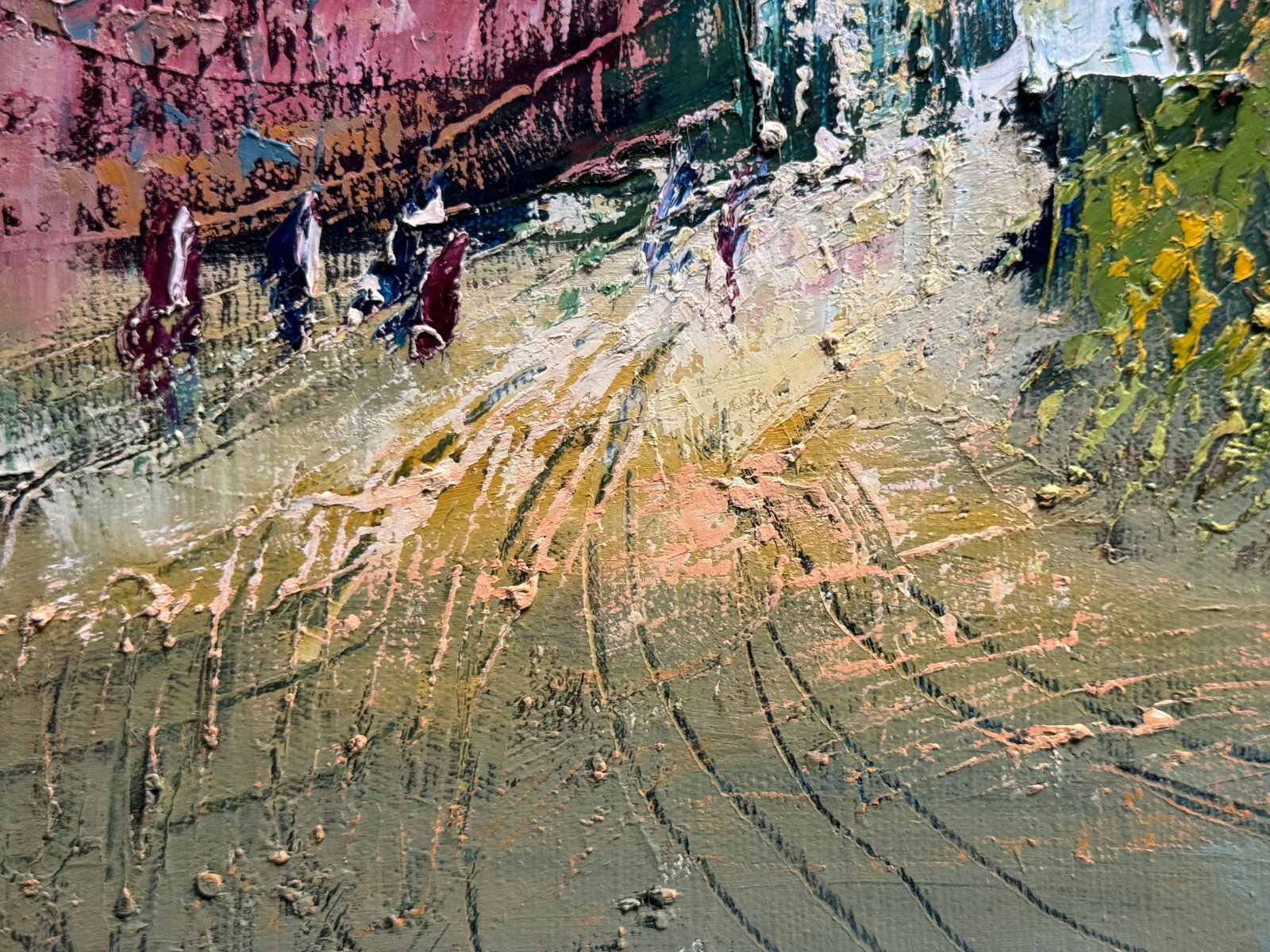 Oil painting with frame Lviv street K. Leonid - 9
